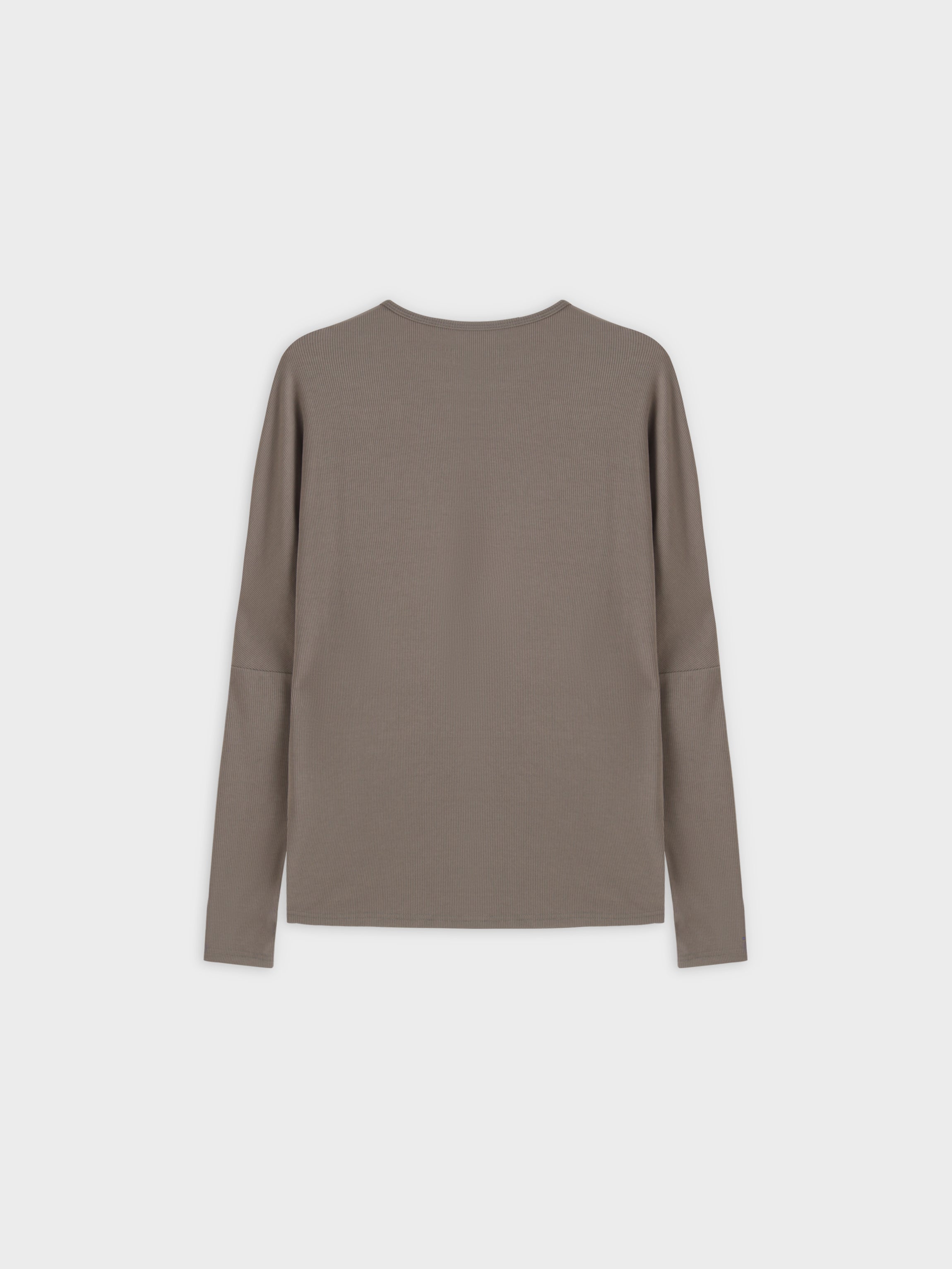 Crew Ribbed Dolman-Olive