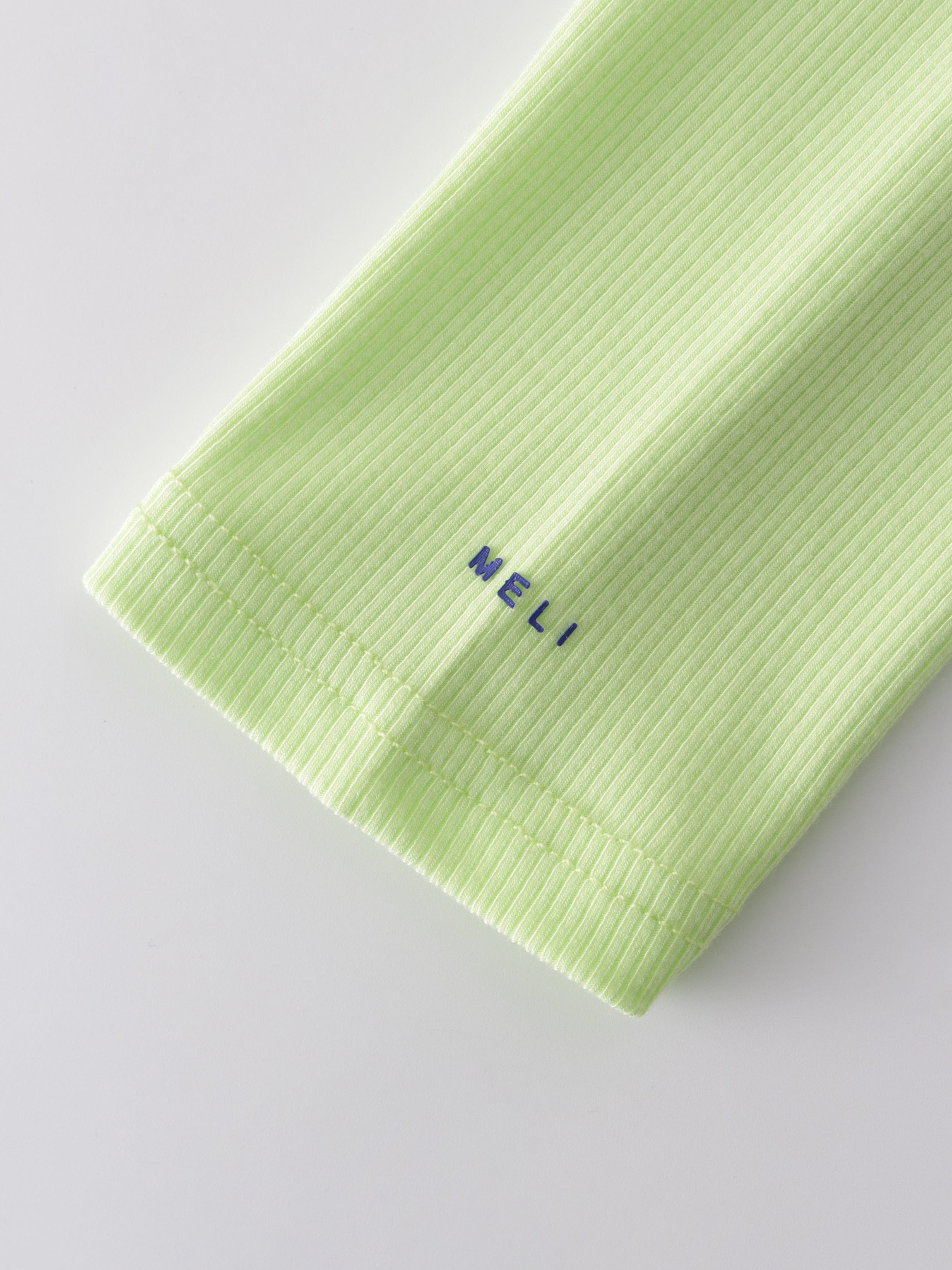 Crew Ribbed Dolman-Neon Green