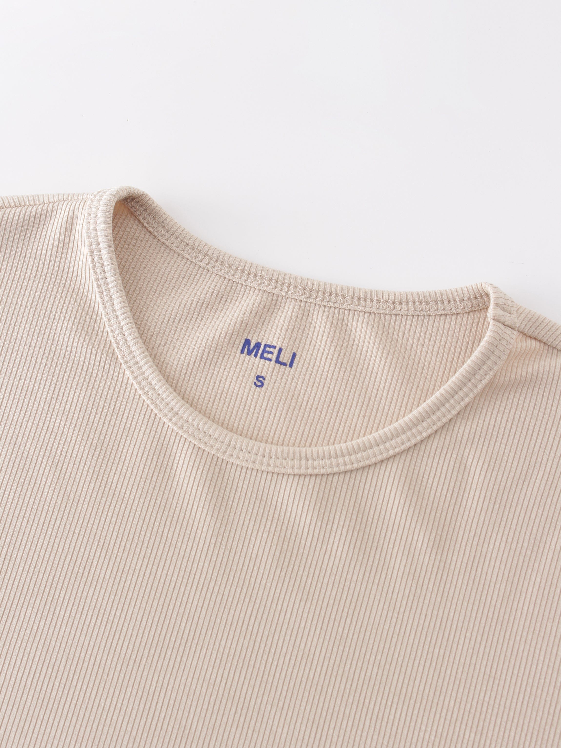 Crew Ribbed Dolman-Tan