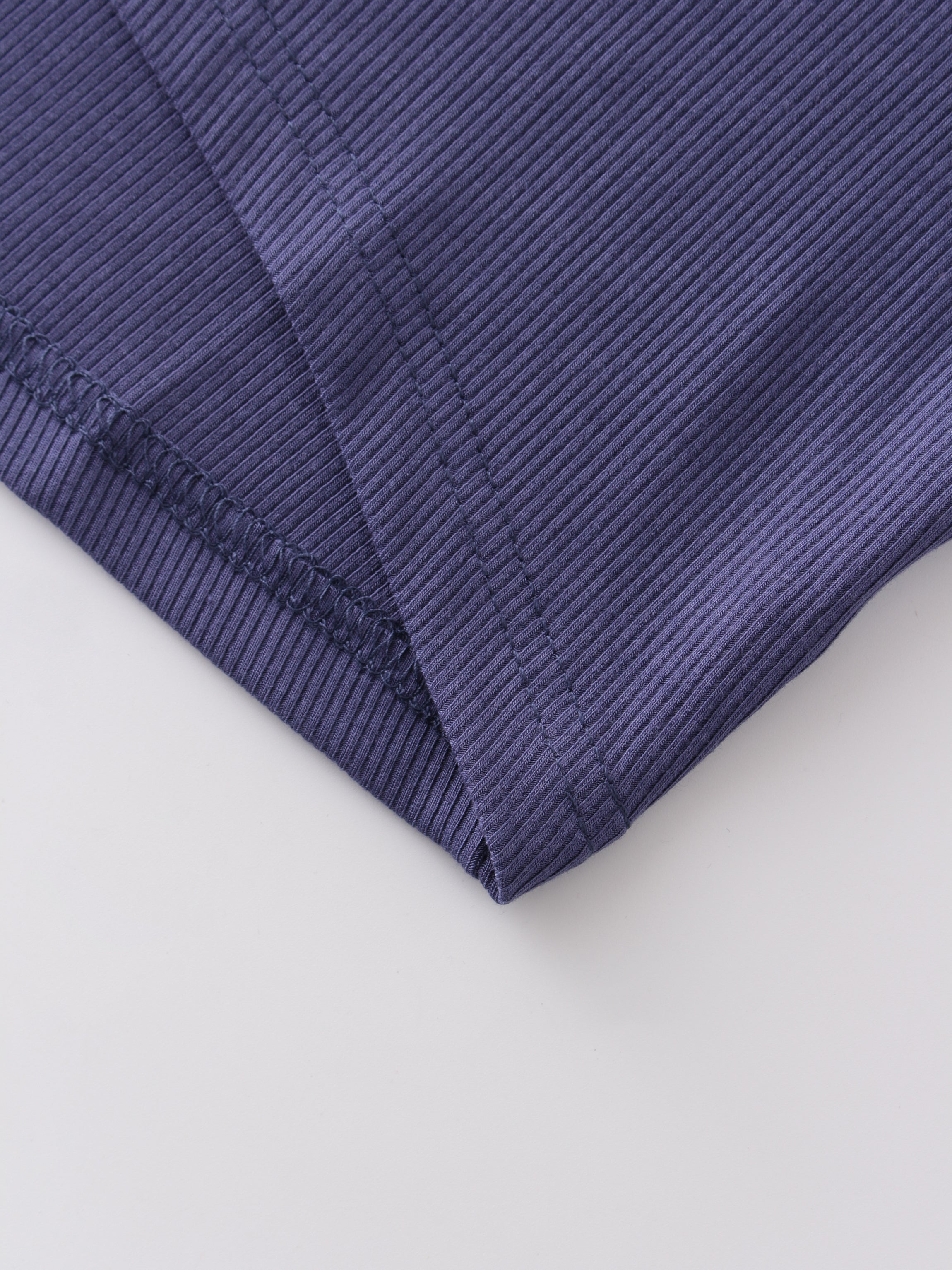 Crew Ribbed Dolman-Indigo Blue