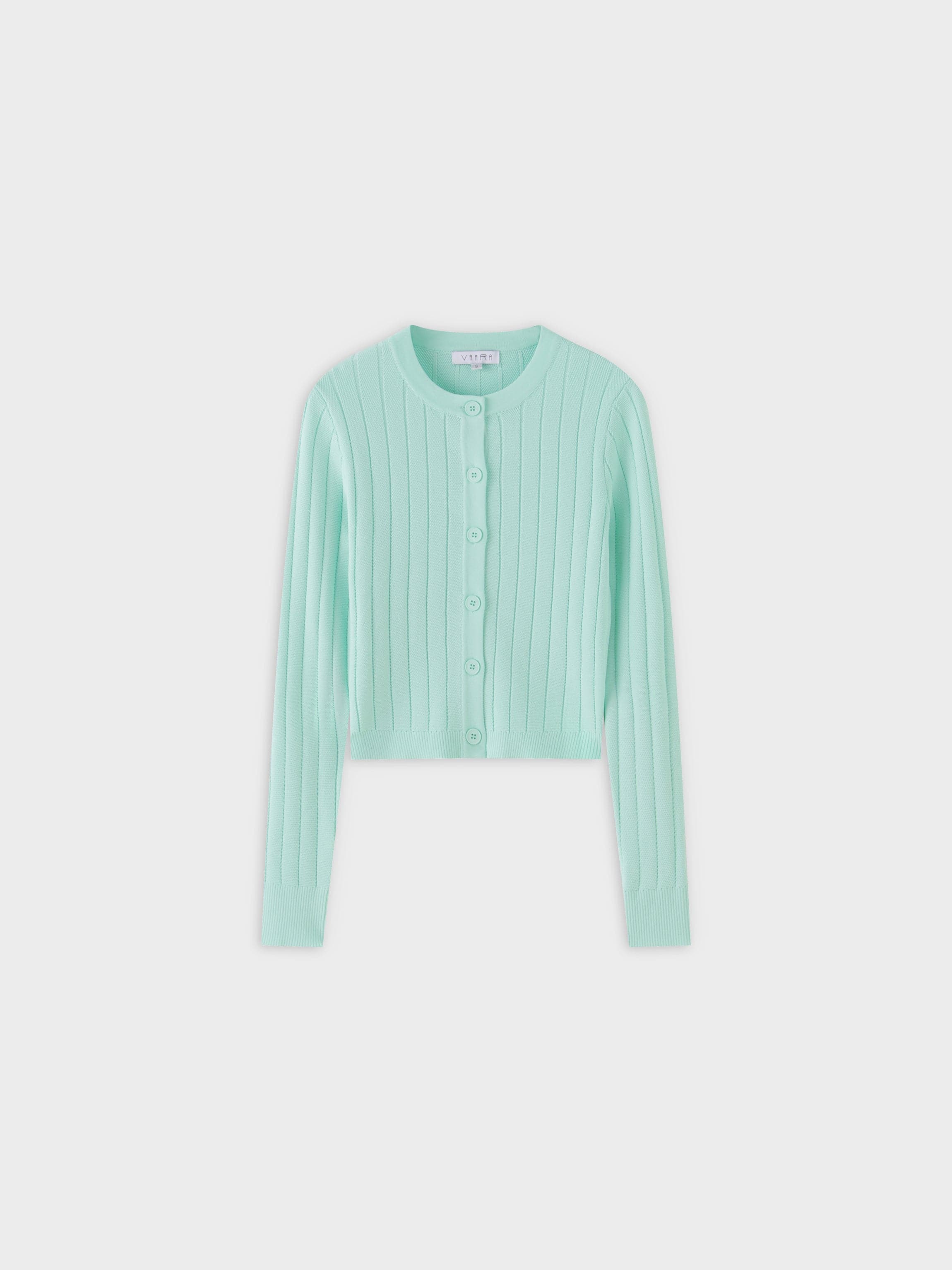 Silky Knit Cropped Cardigan-Mint Green – Fame Off Central