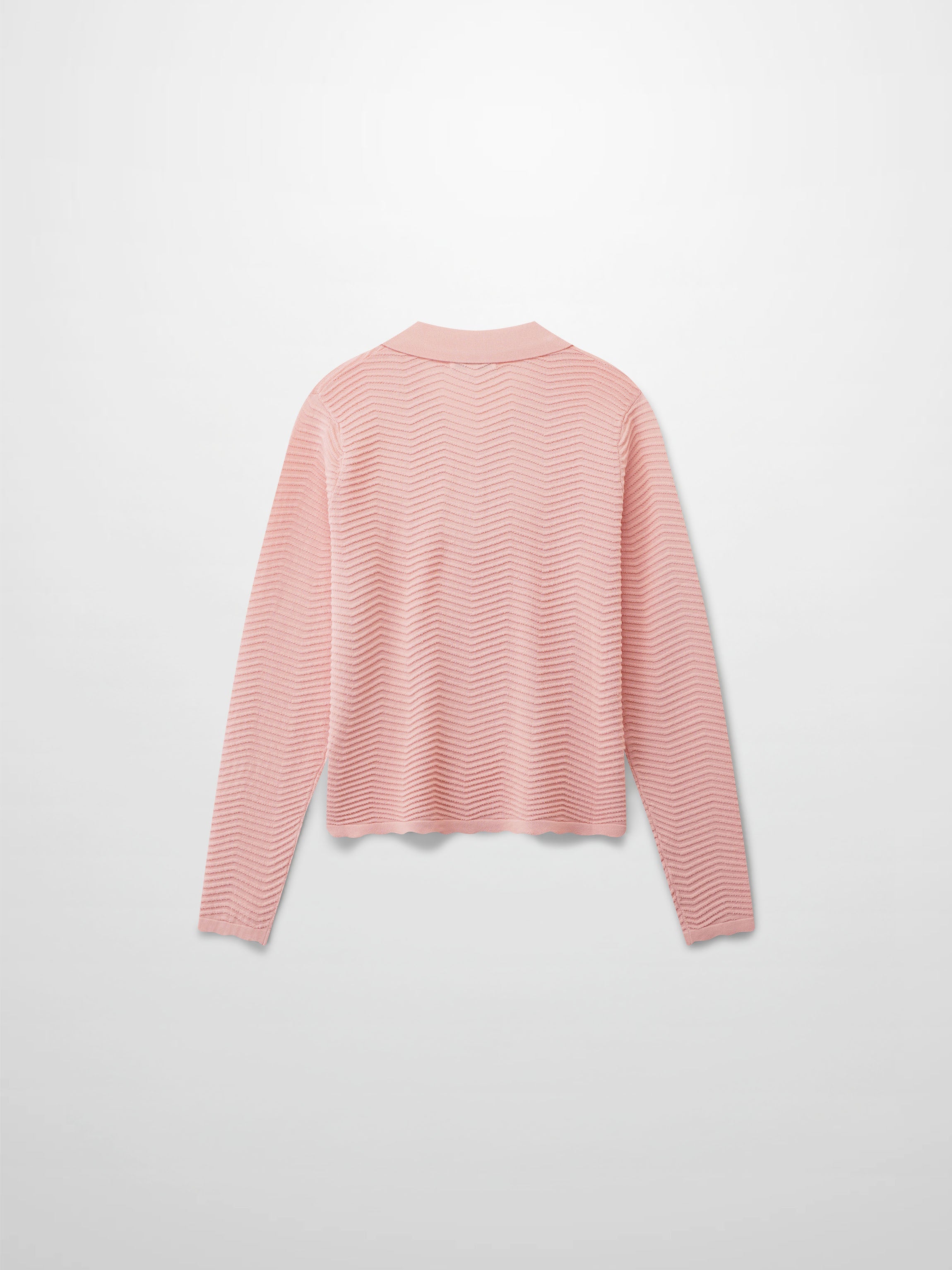 Scallop Edge Collar Sweater-Summer Blush