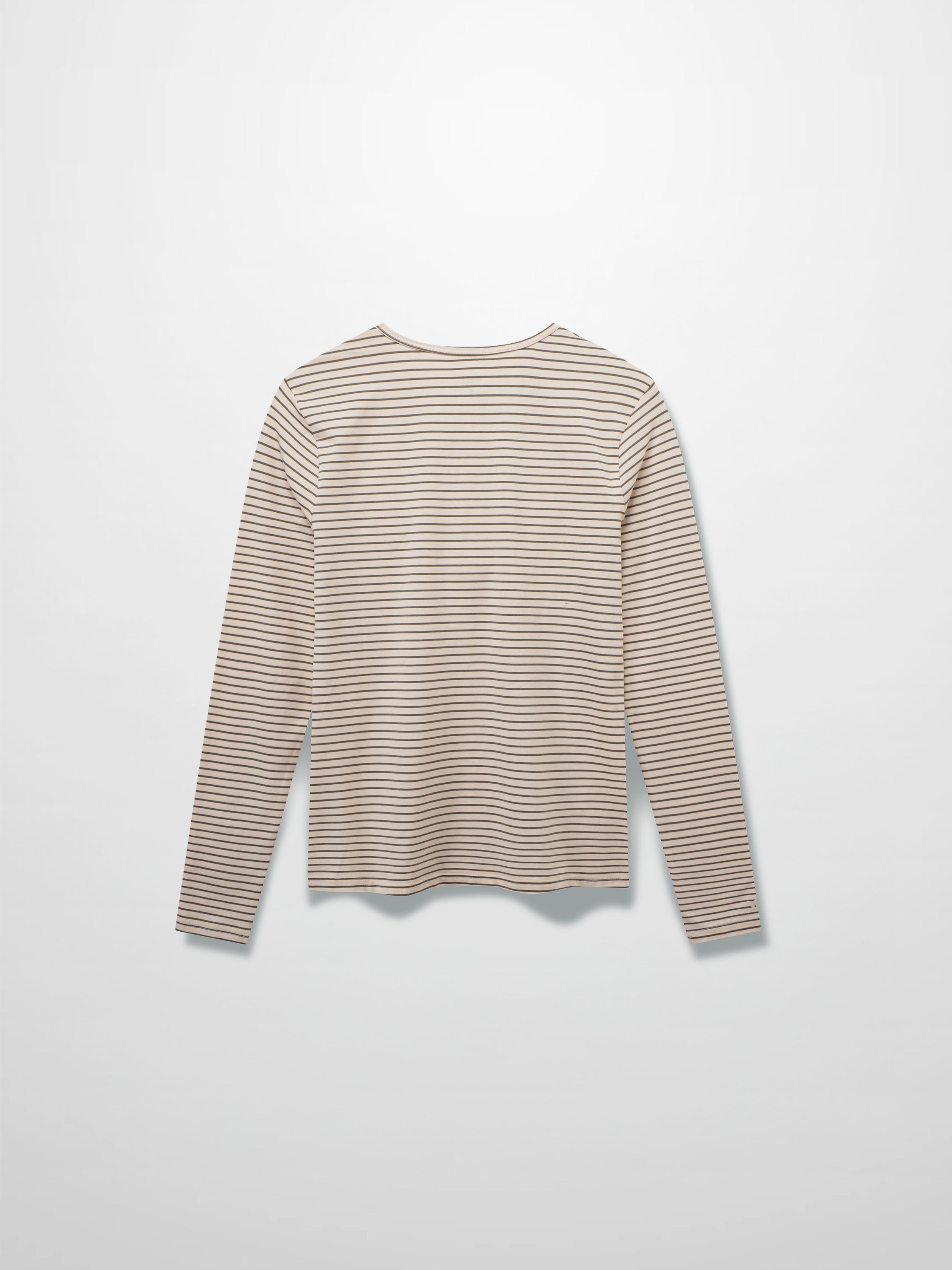 Flat Striped High V Long Sleeve-Pink/Green