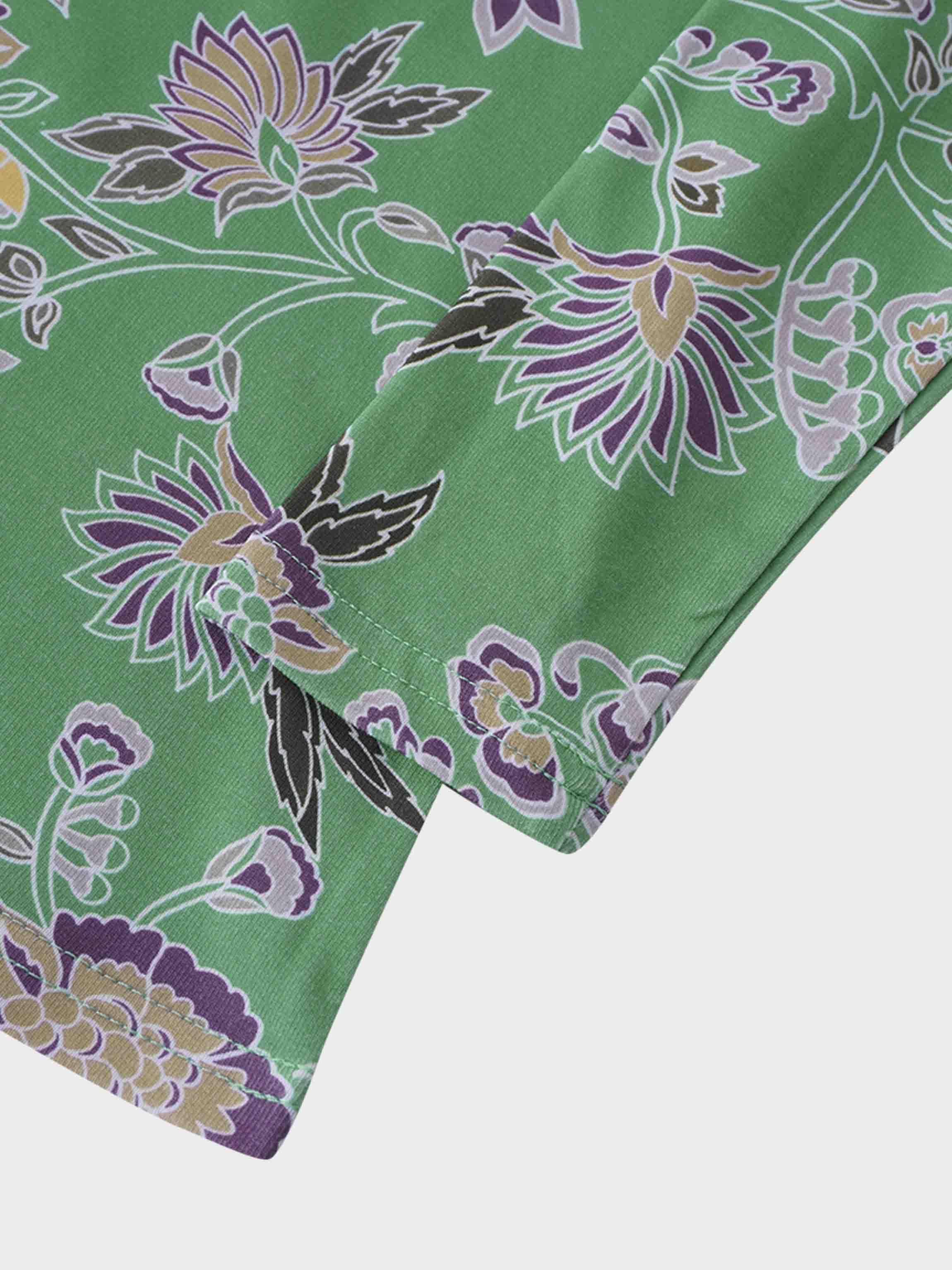 Basic Printed T-shirt-Mint Mediterranean