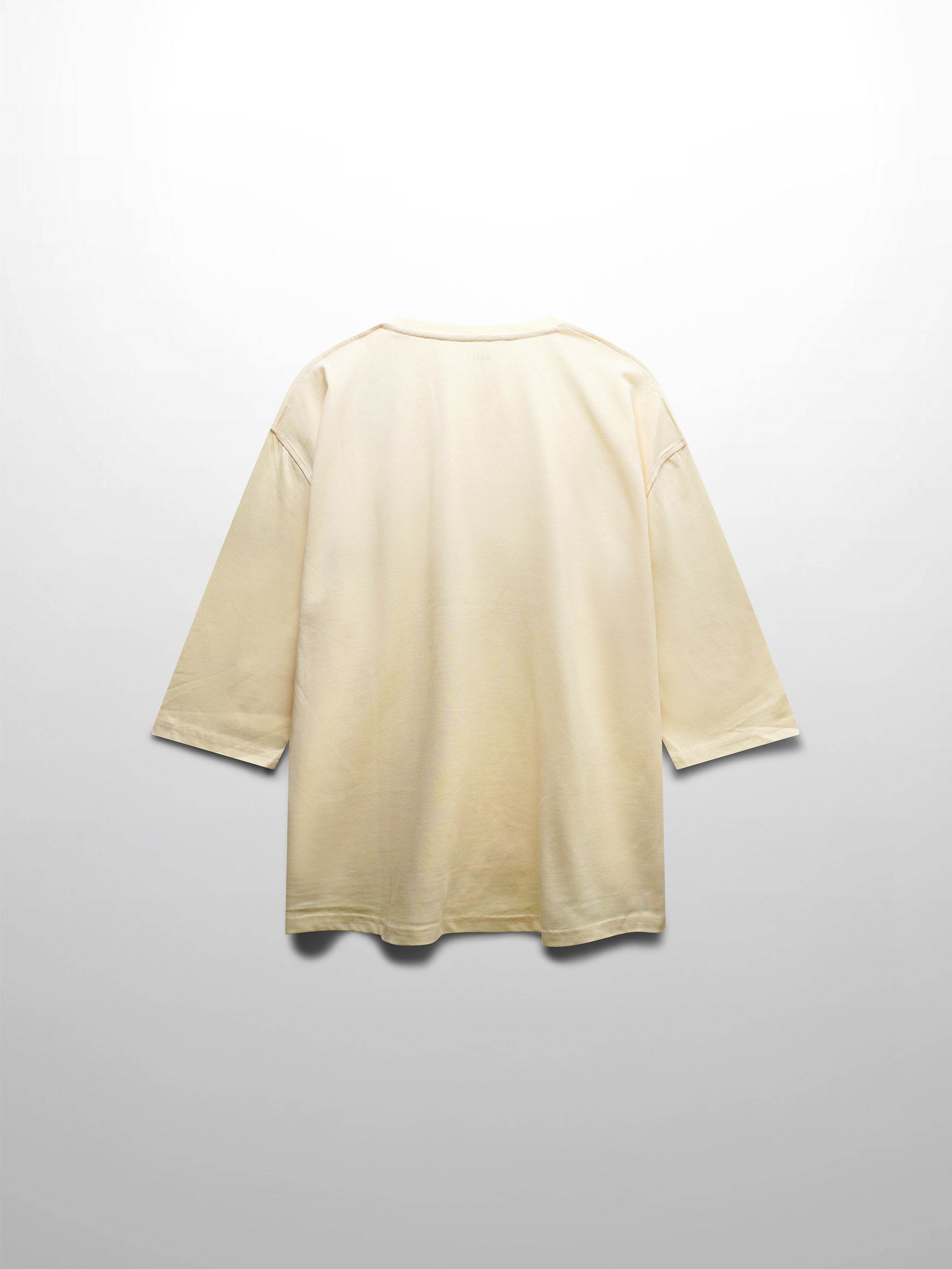 Oversized Boxy 3Q Sleeve Tee-Cream