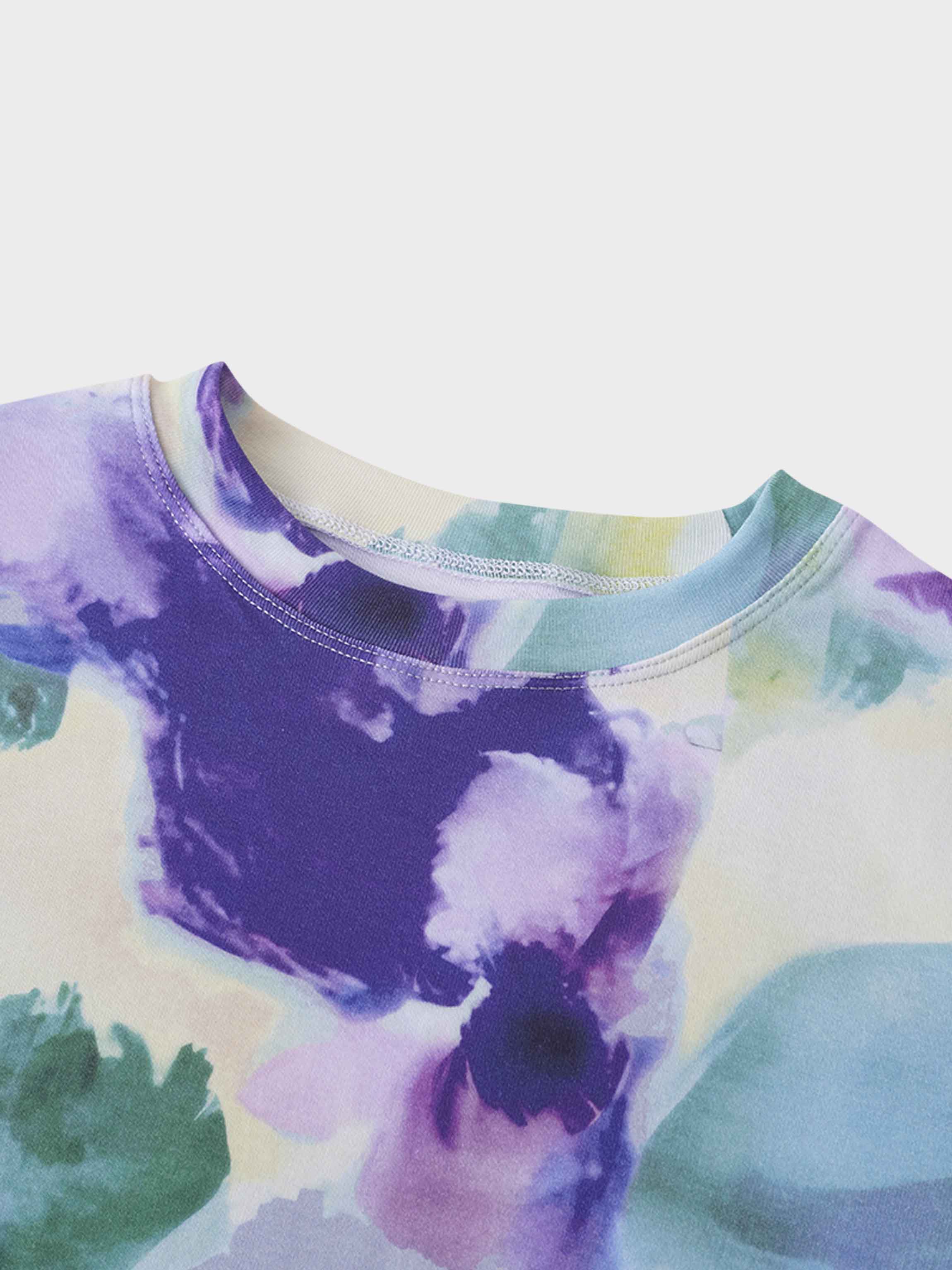 Basic Printed T-shirt-Watercolor