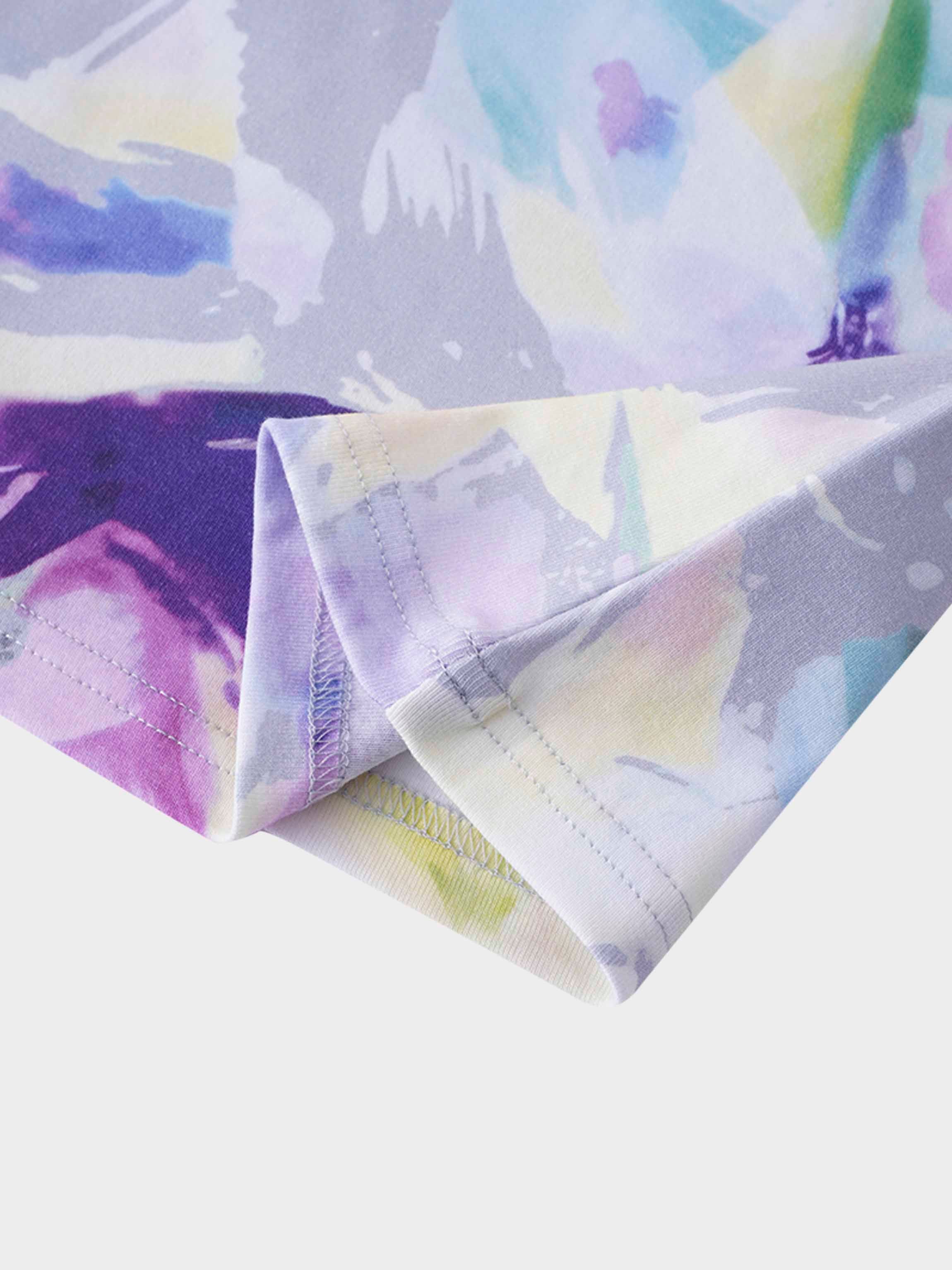 Basic Printed T-shirt-Watercolor