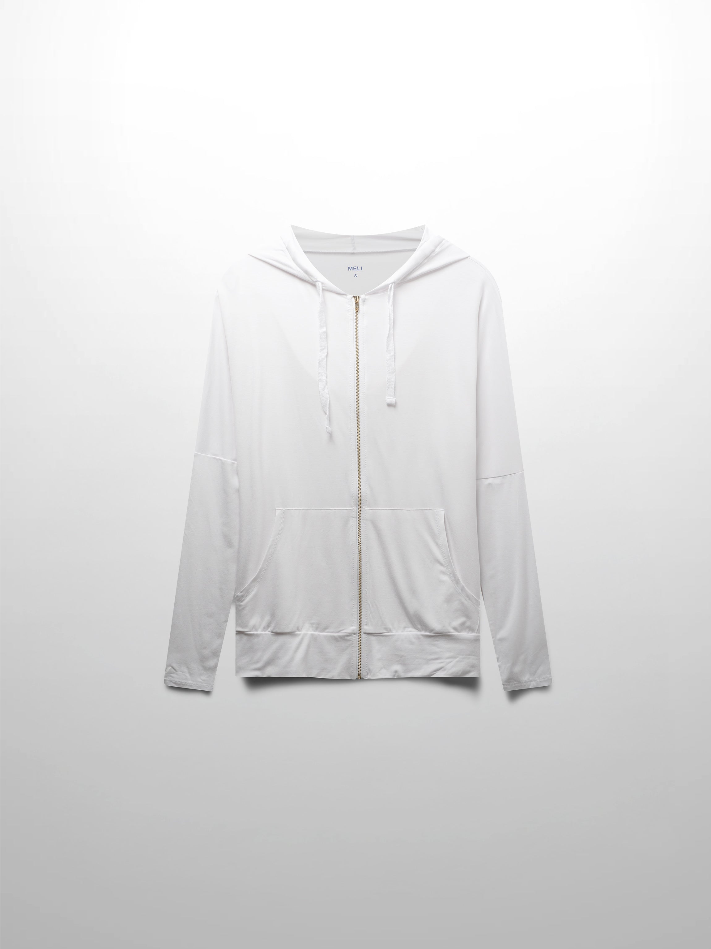 ZIP UP HOODIE-WHITE
