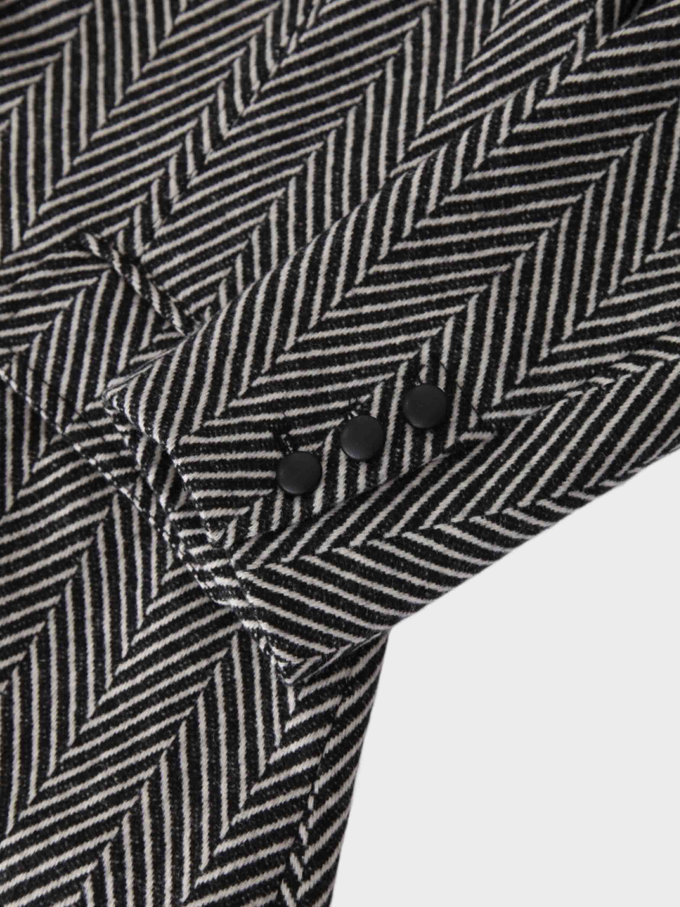 Fitted Blazer-Black/White