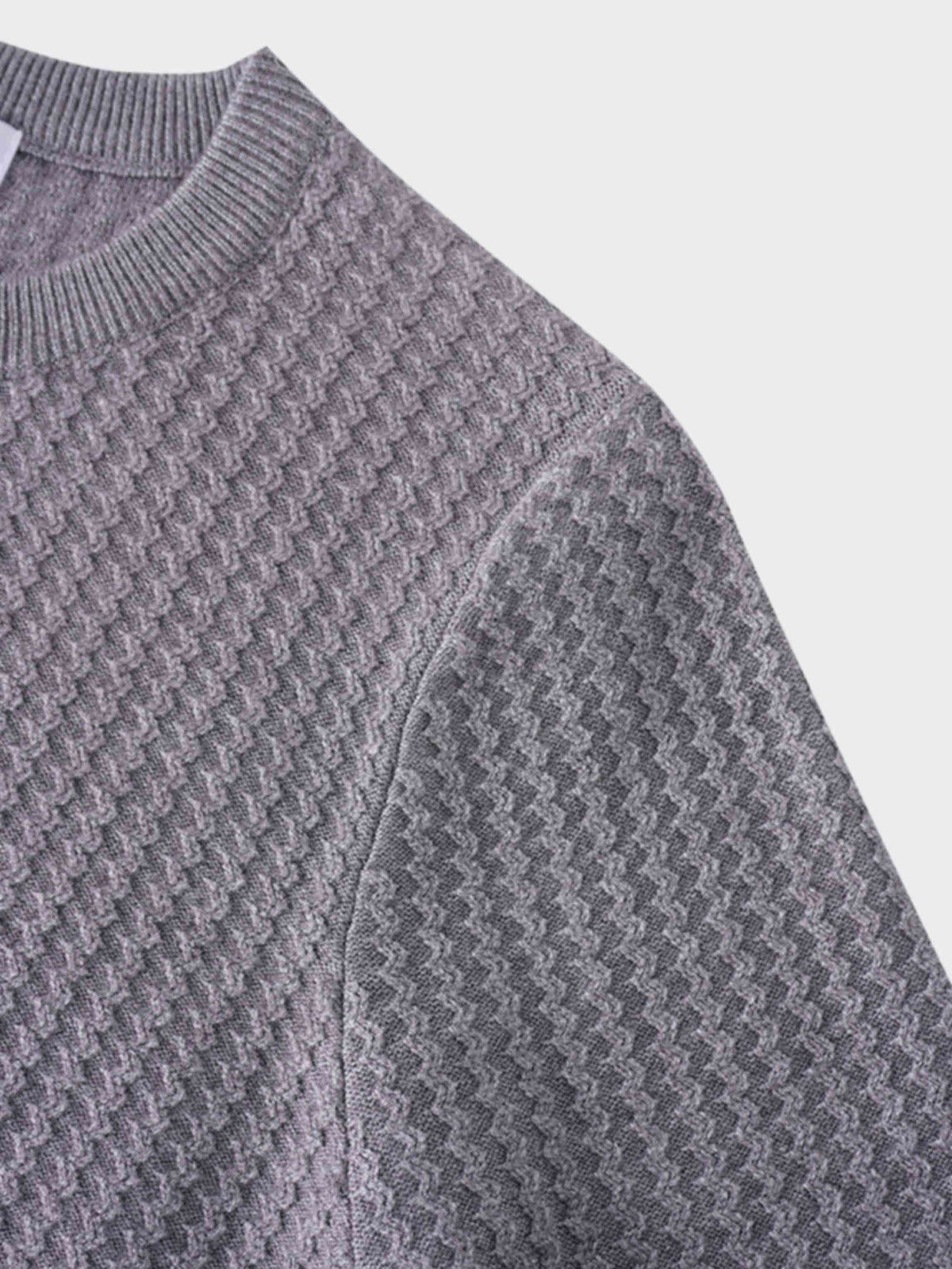 Waffle Wave Sweater- Solid Grey