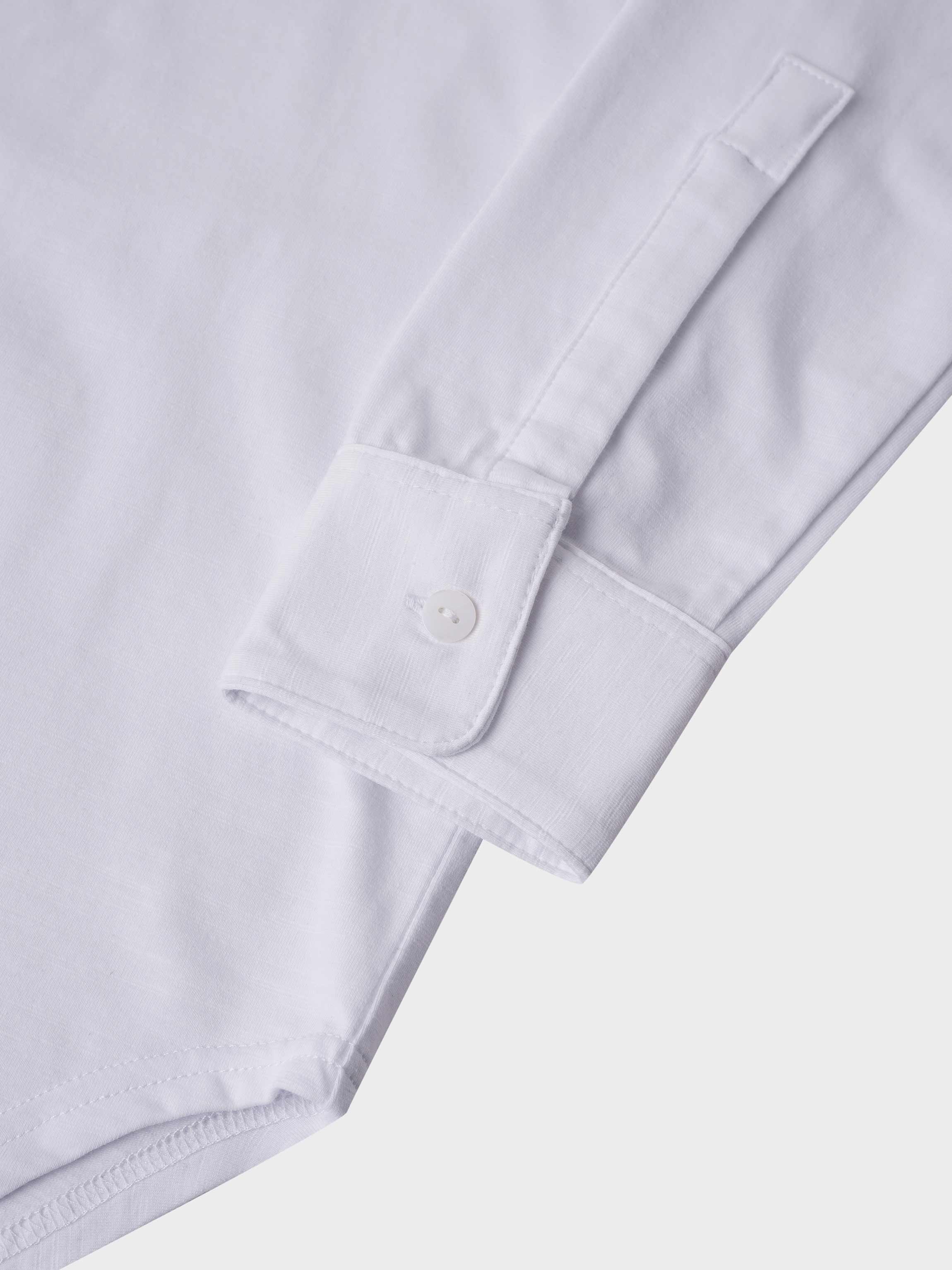 Button Down T-Shirt Blouse-White