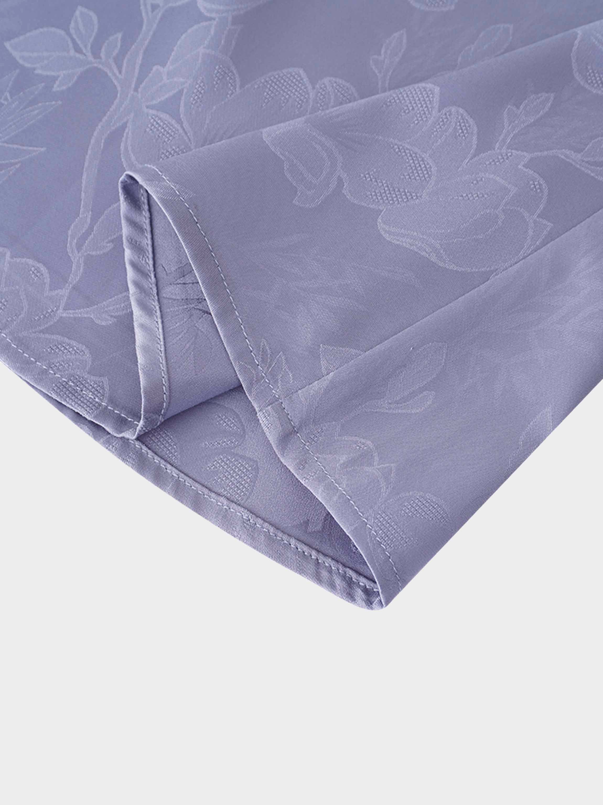 A Line Shirtdress-Slate Blue Floral