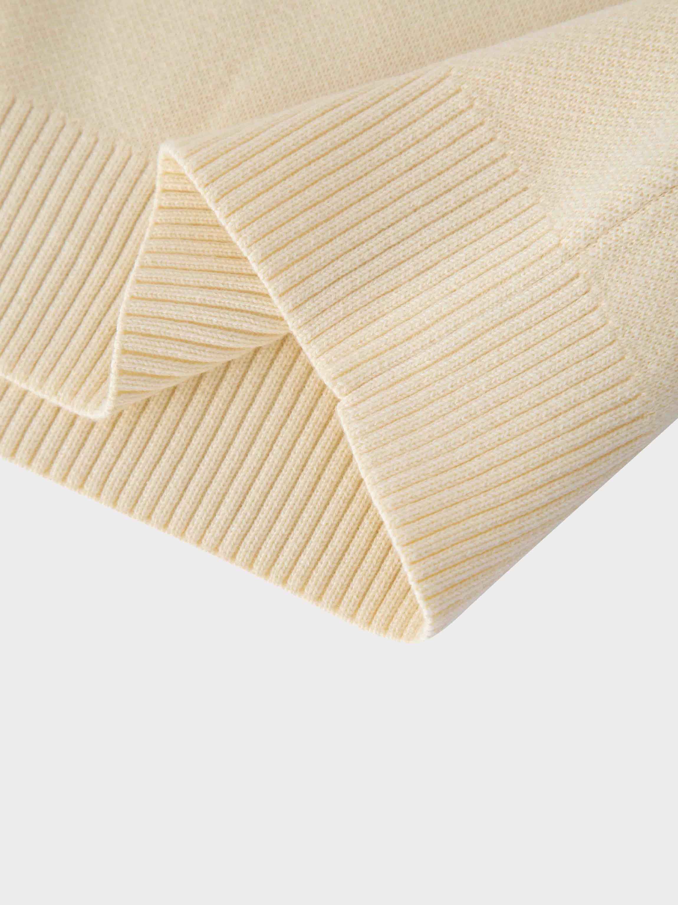 V-Neck Knit Vest-Ivory