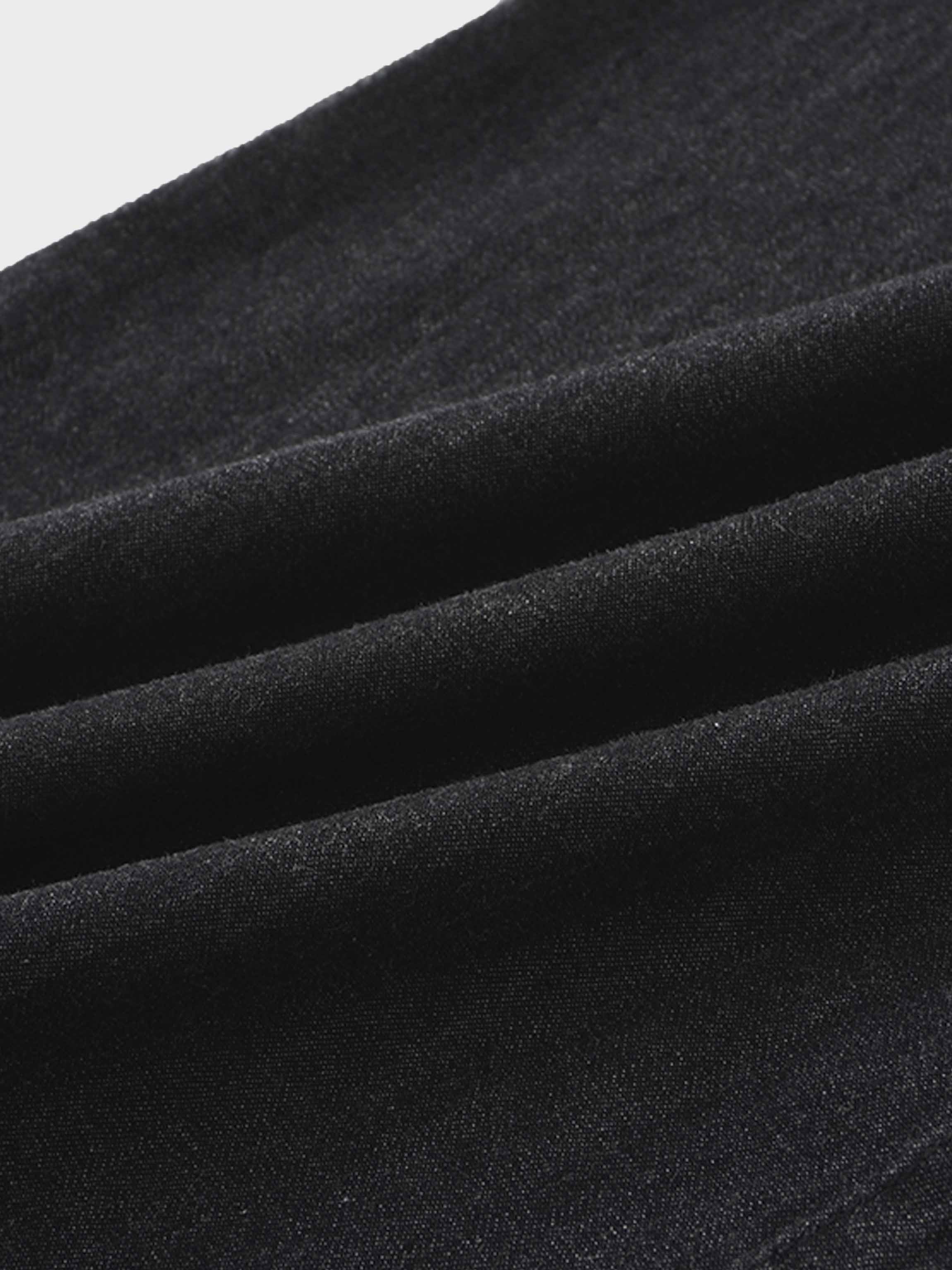 Denim Button Down Blouse-Black