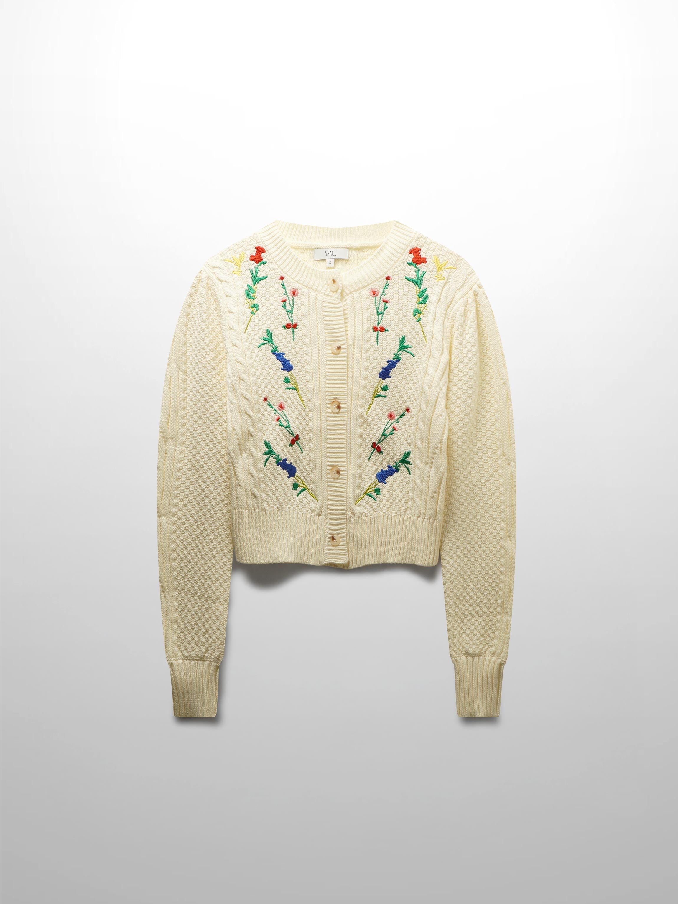 Embroidered Cardigan-Floral Confetti
