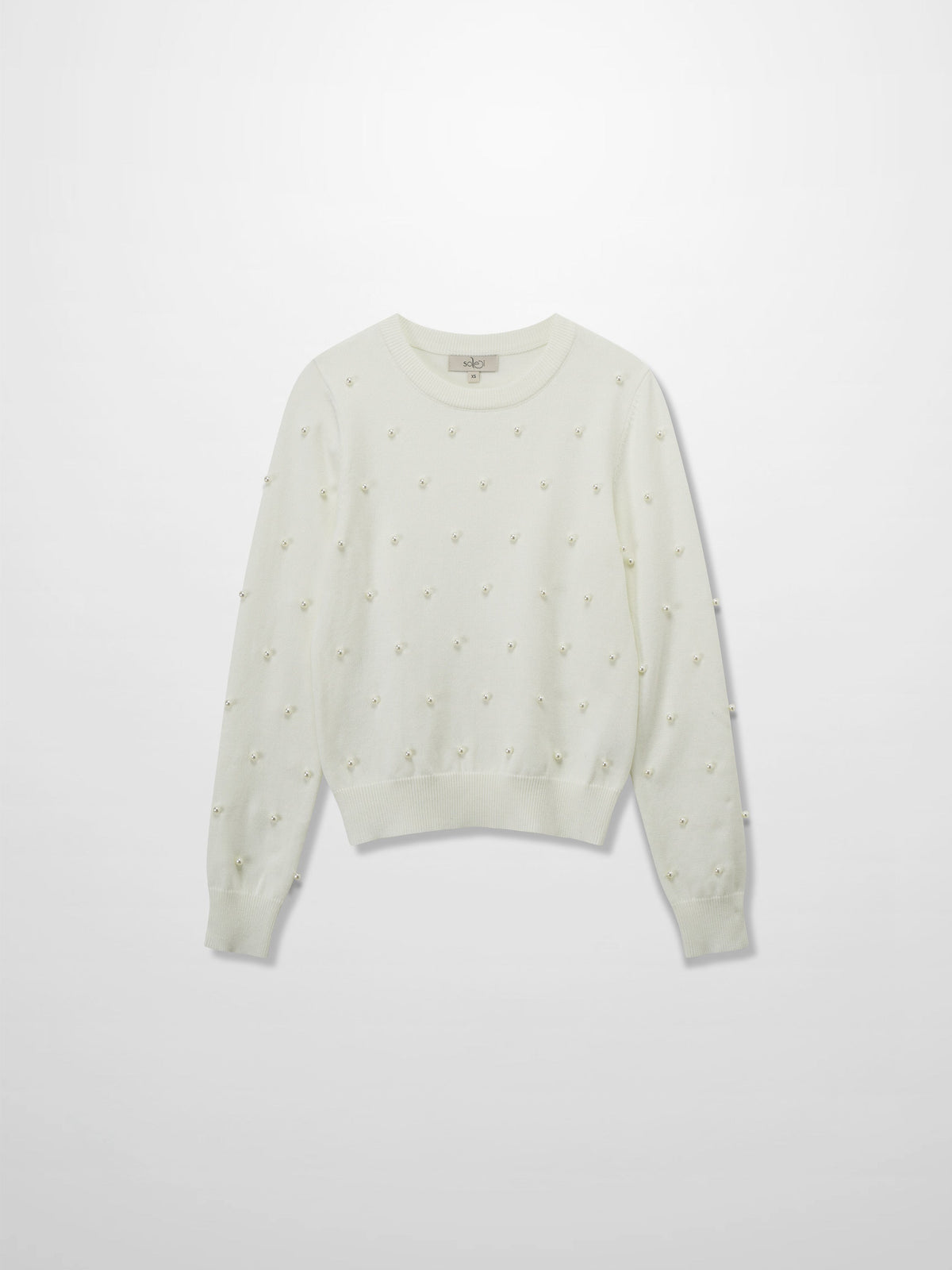 Pearl Embellished Sweater-Ivory