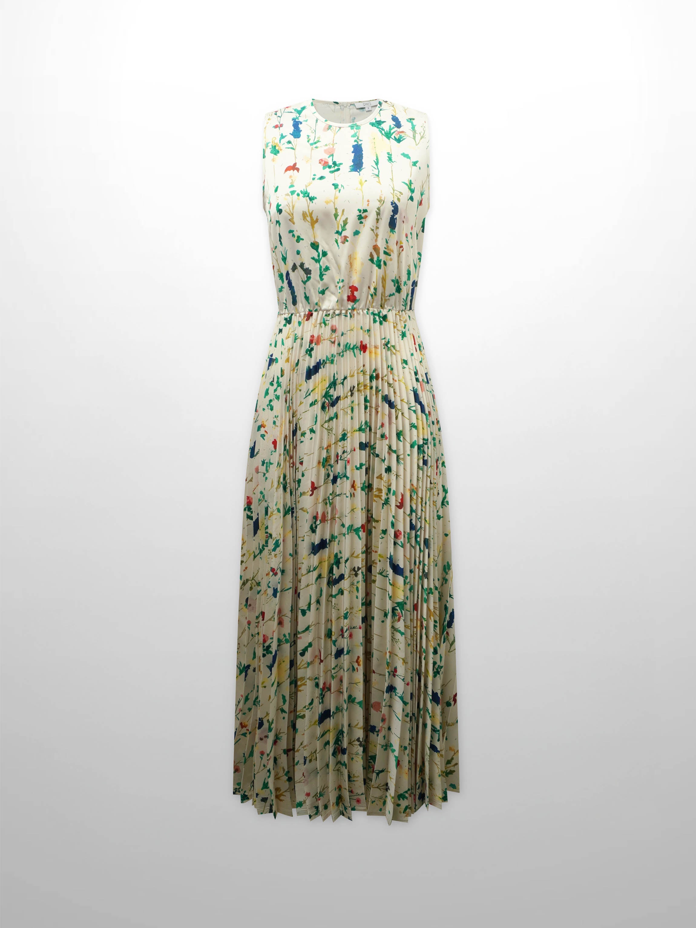 Pleated Bottom Slip Dress-Floral Confetti