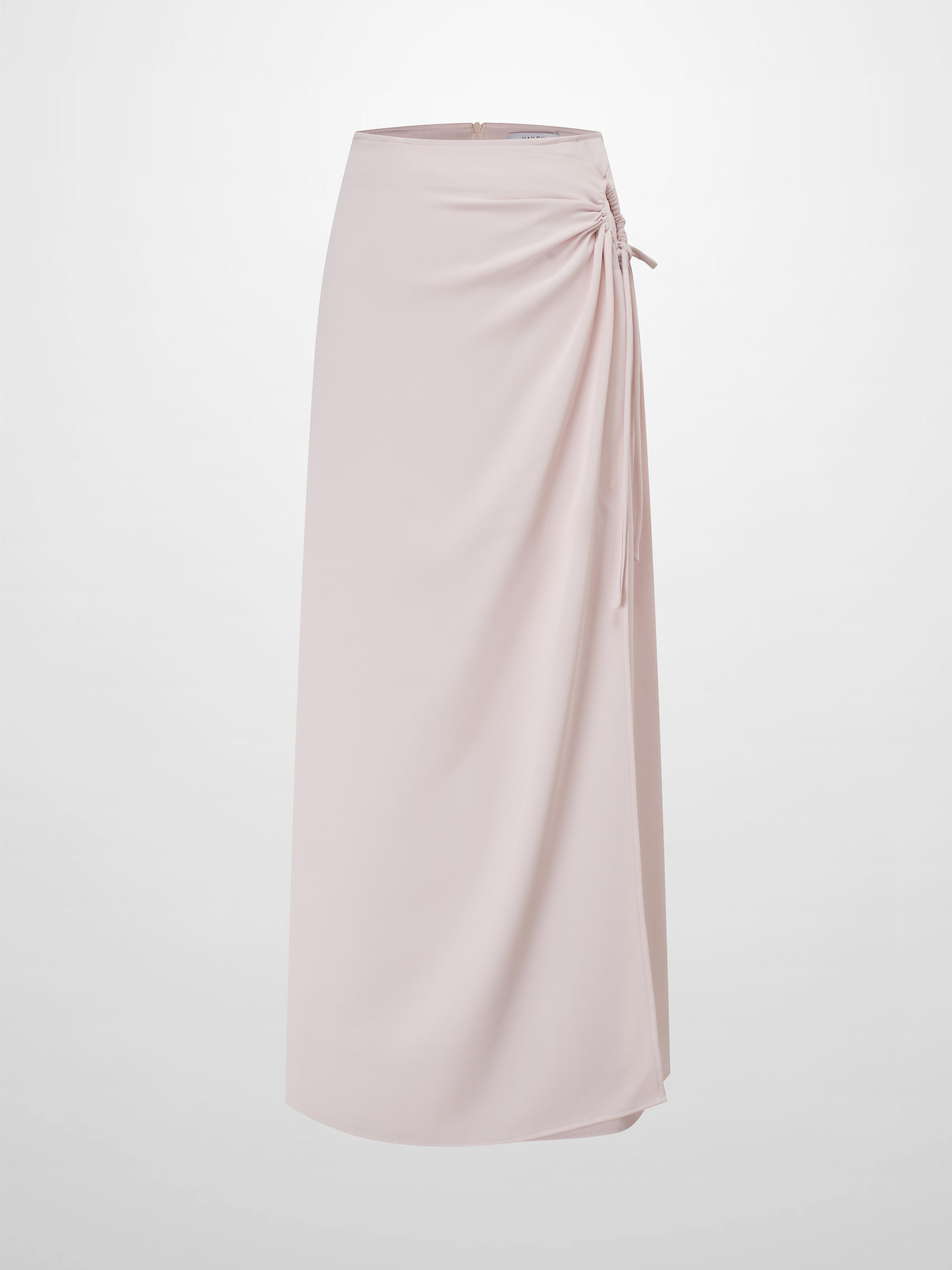 Ring Detail Faux Wrap Skirt-Mauve Pink