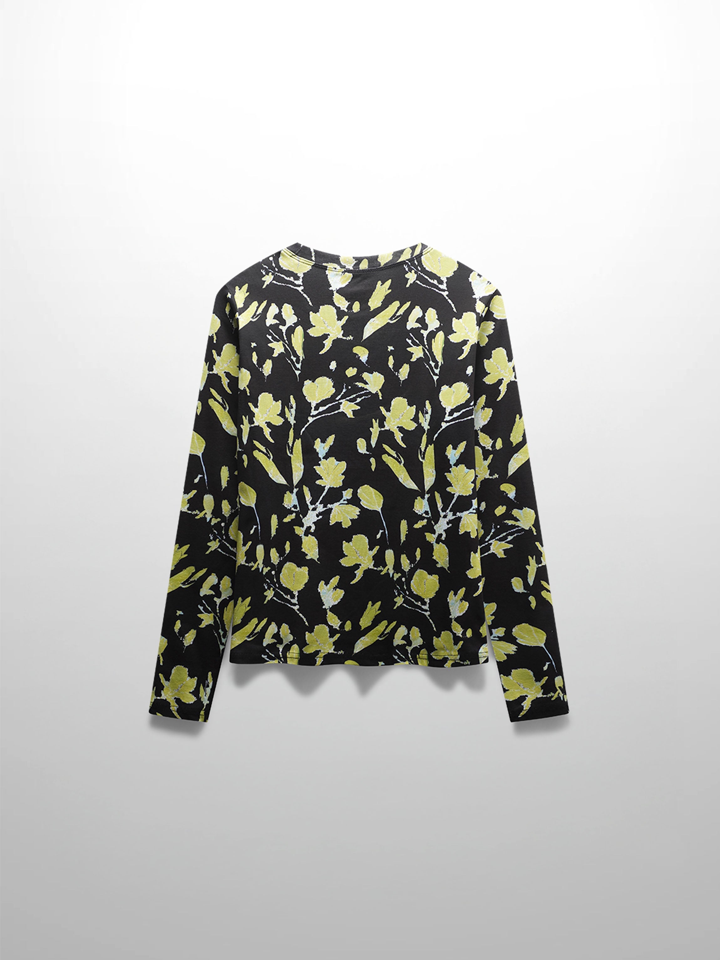 Basic Printed T-shirt-Neon Flower