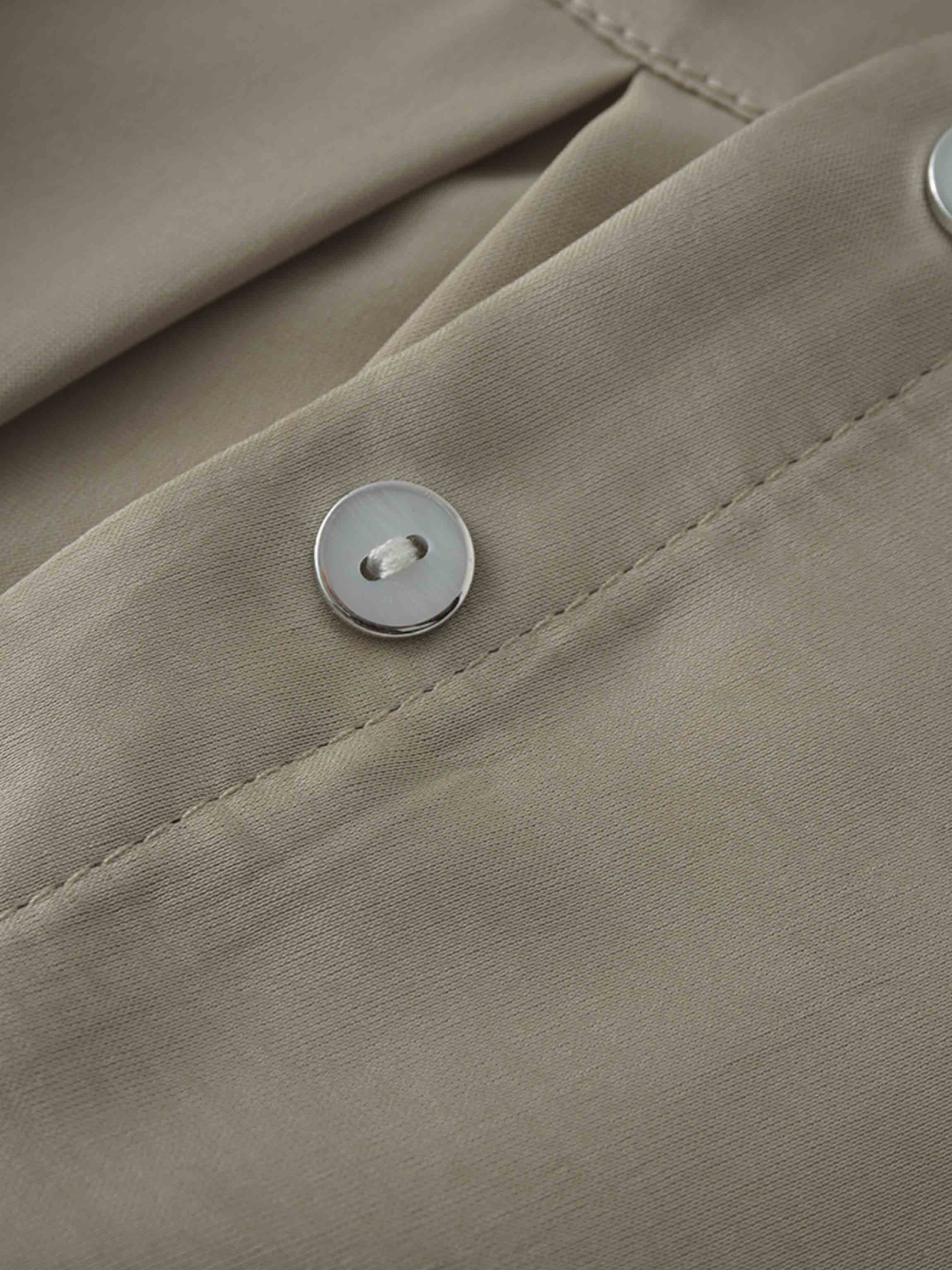 High/Low Faux Satin Crossover Top-Celery Green