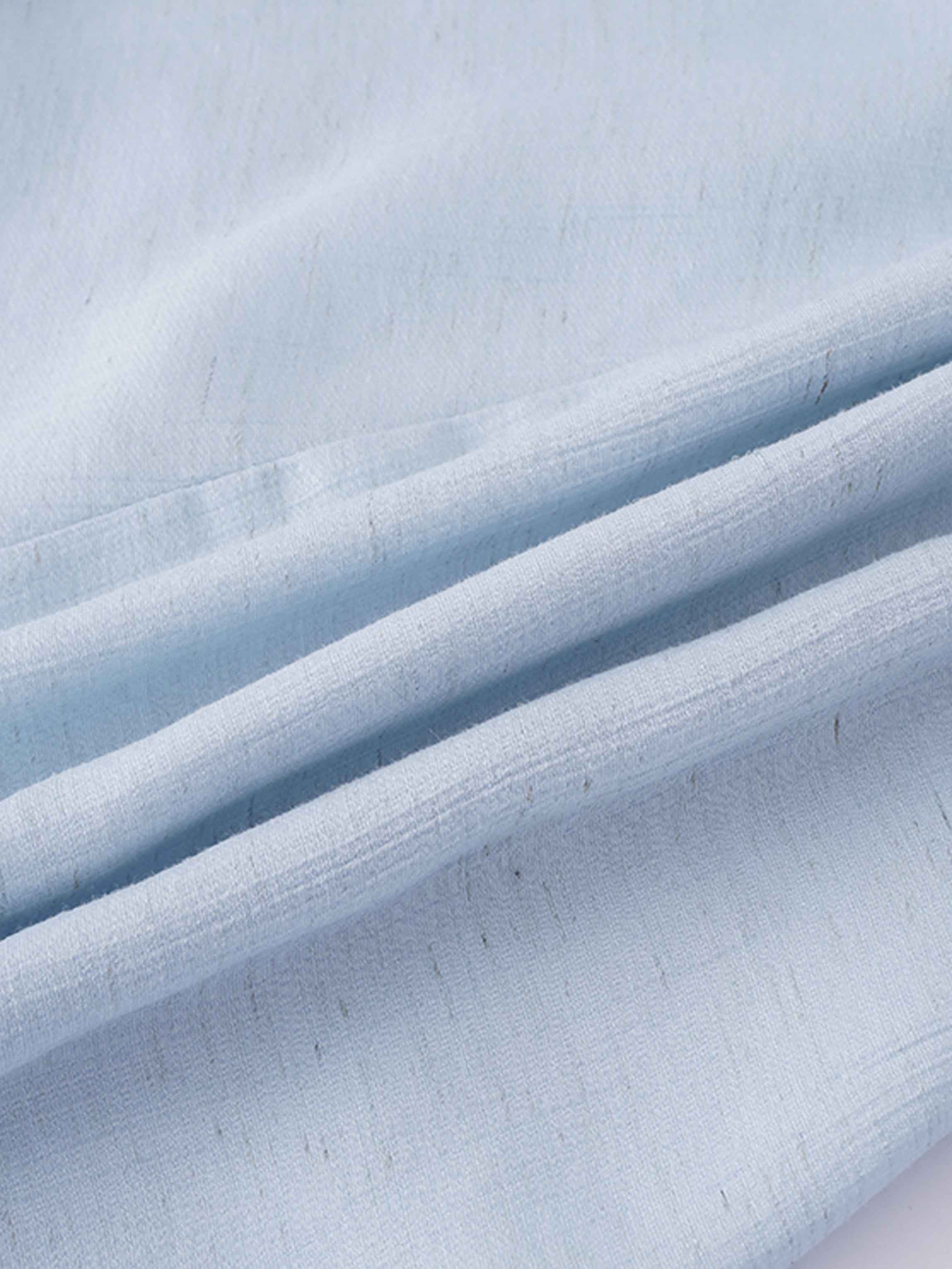 Collared A-Line Shirtdress-Soft Pleat Light Blue