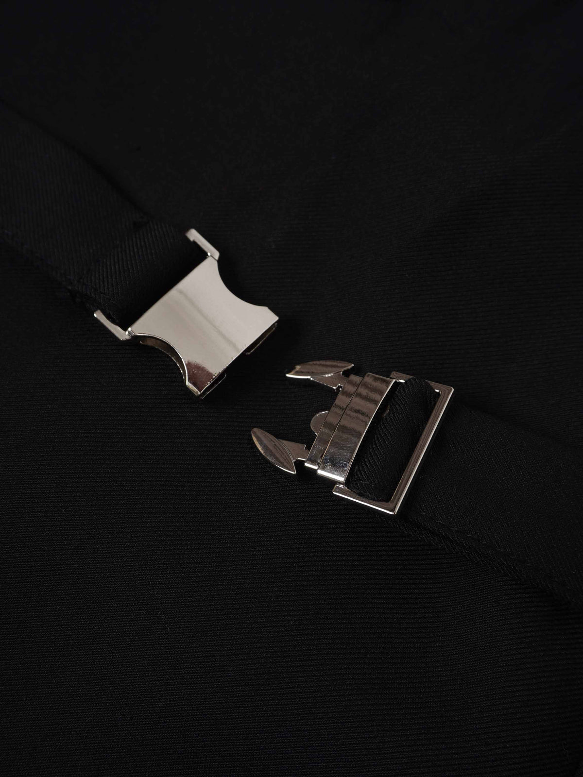 Pencil Pleat Combo Skirt-Black