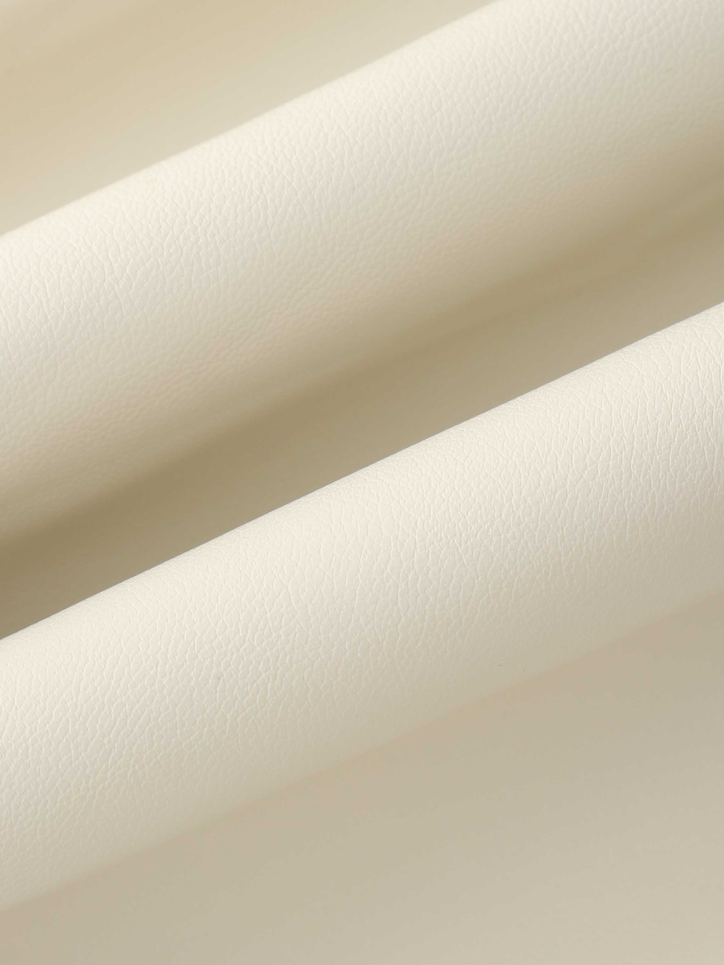 Flare Leather Skirt 23.5"-Ivory