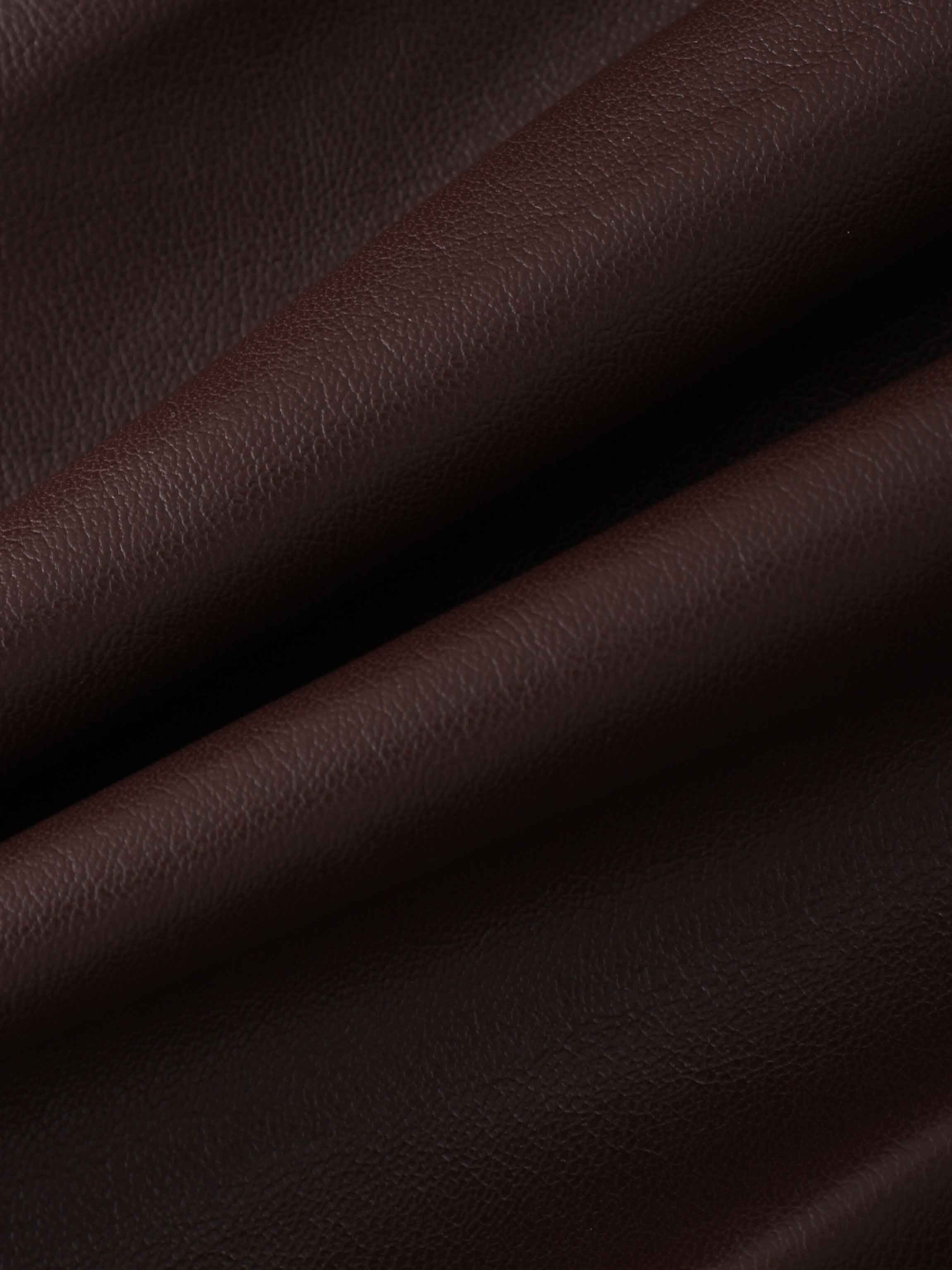 Flare Leather Skirt 25.5"-Brown