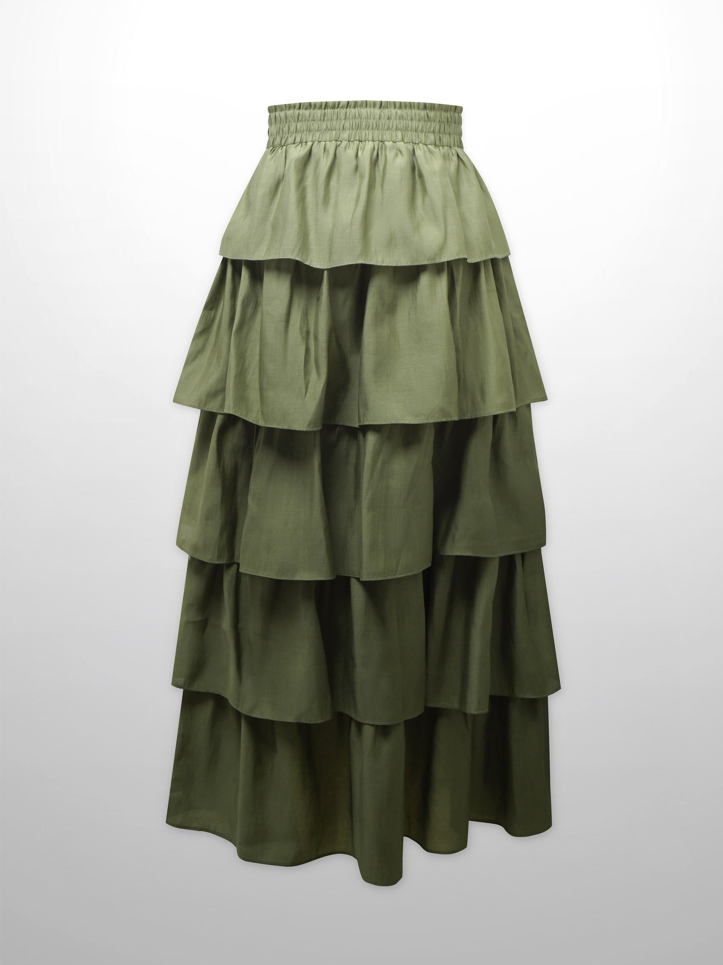 The Emme Layered Skirt-Olive
