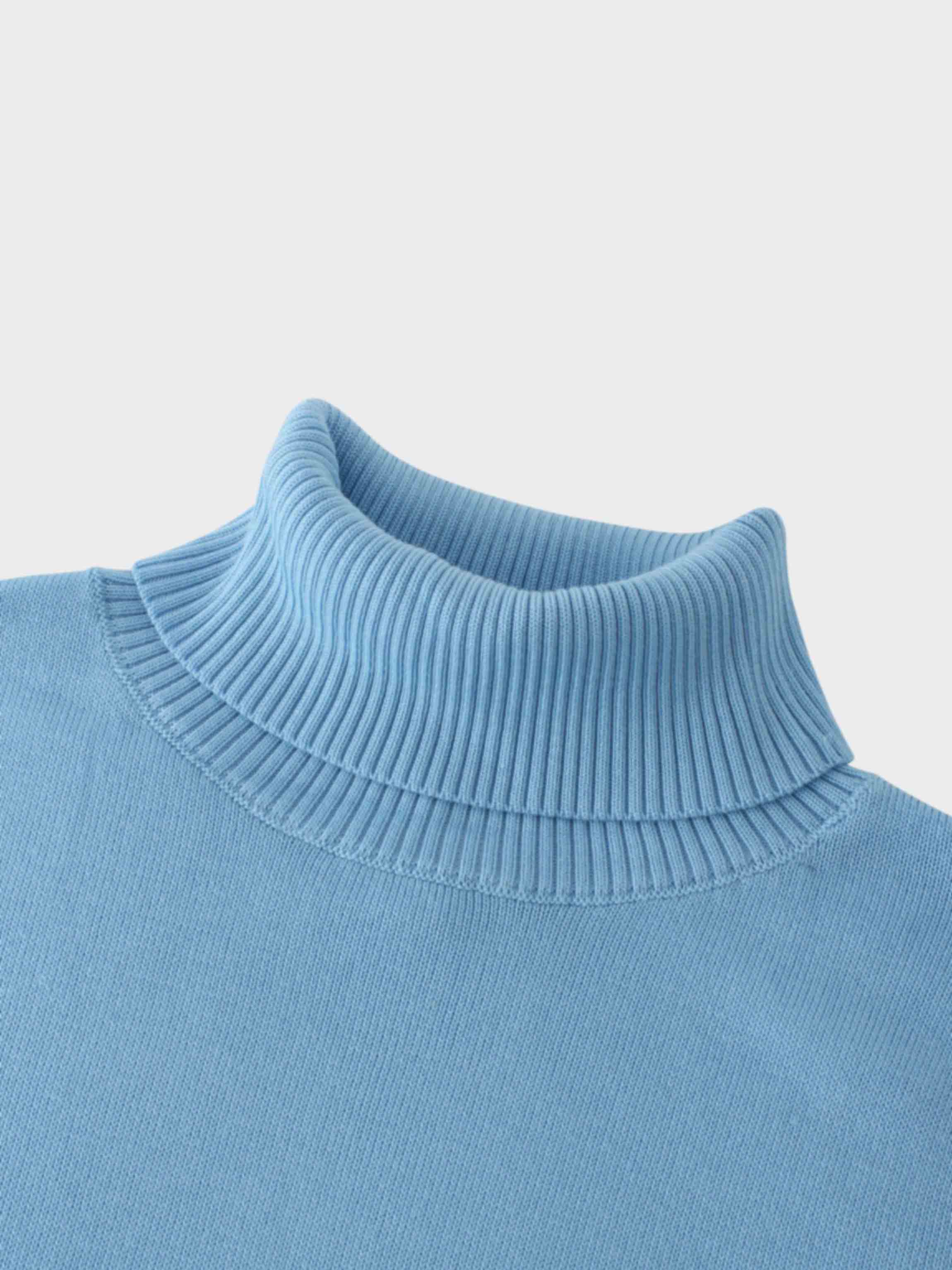 Sequin Trim Sweater-Ice Blue