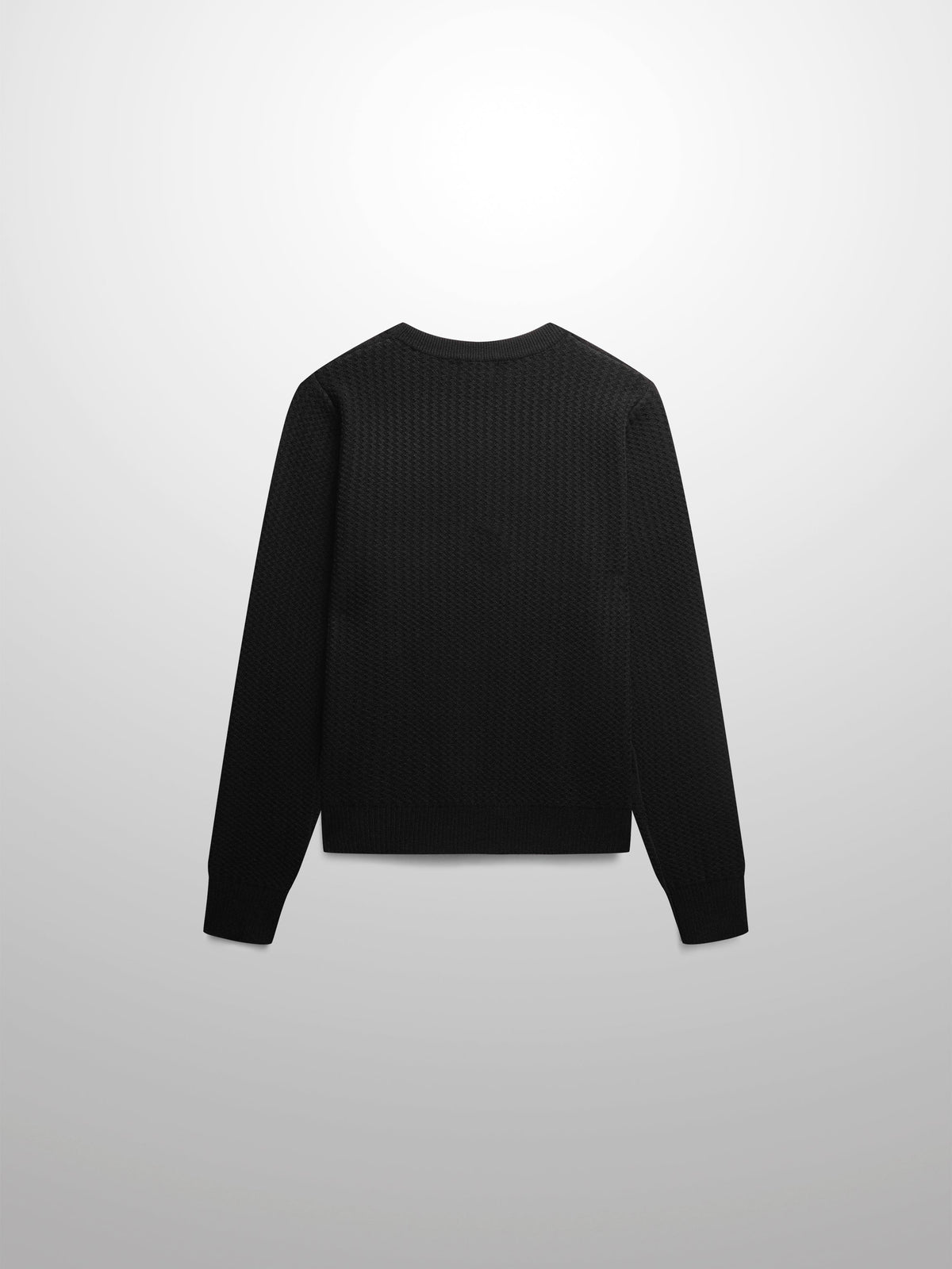 Waffle Wave Sweater- Solid Black