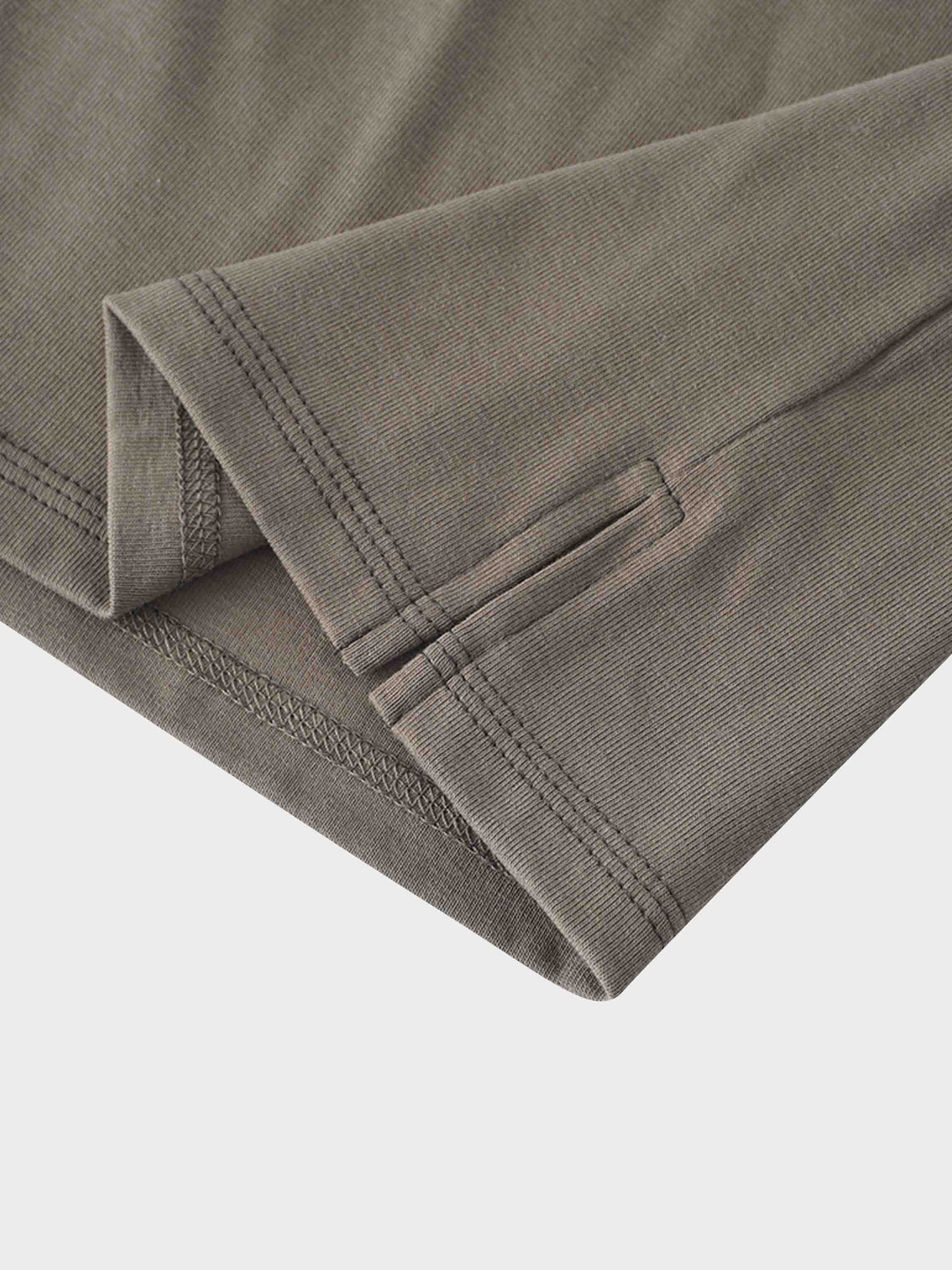 Basic T-Shirt Slip Dress-Olive