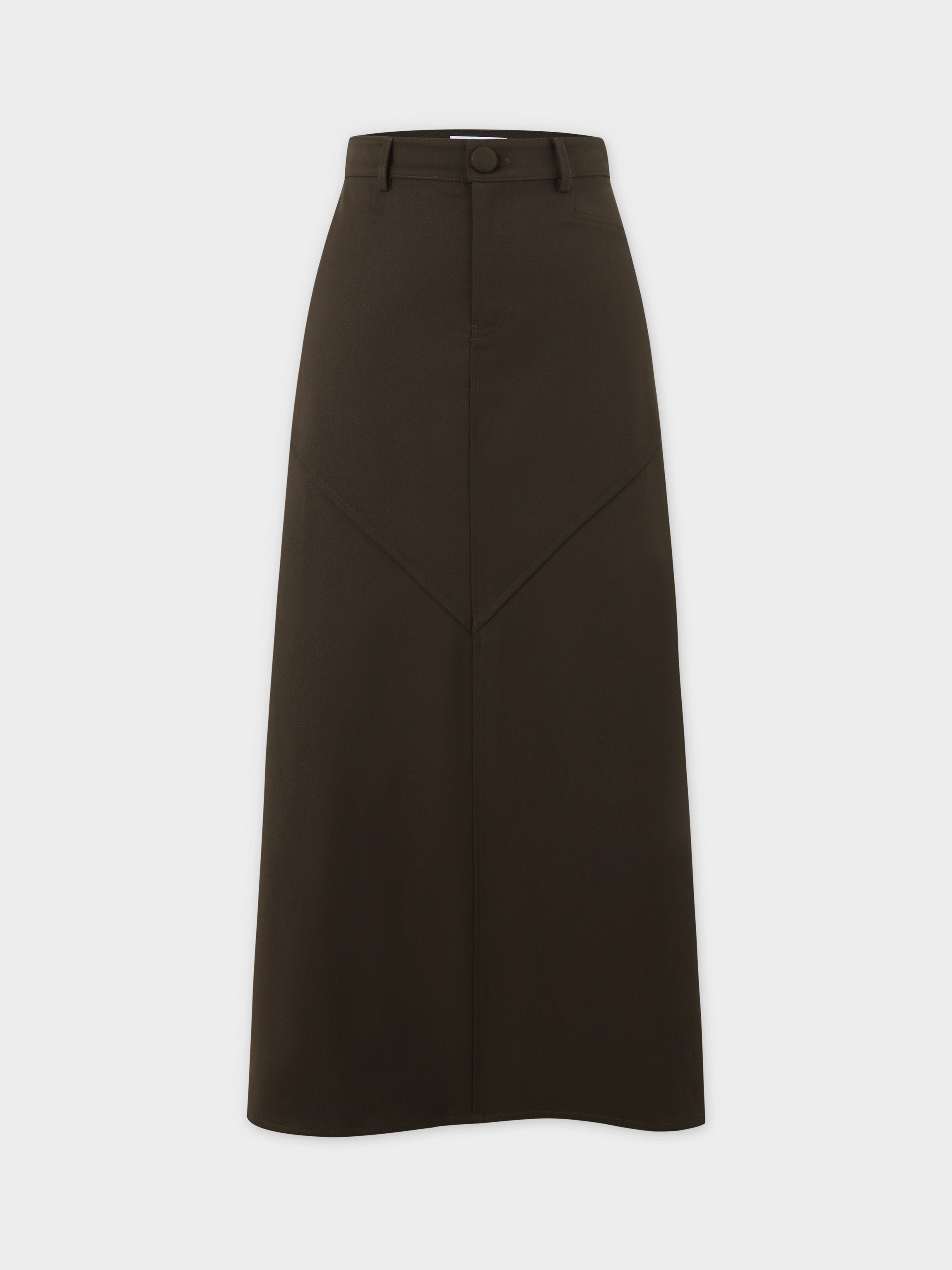 Deep V Skirt-Olive Green
