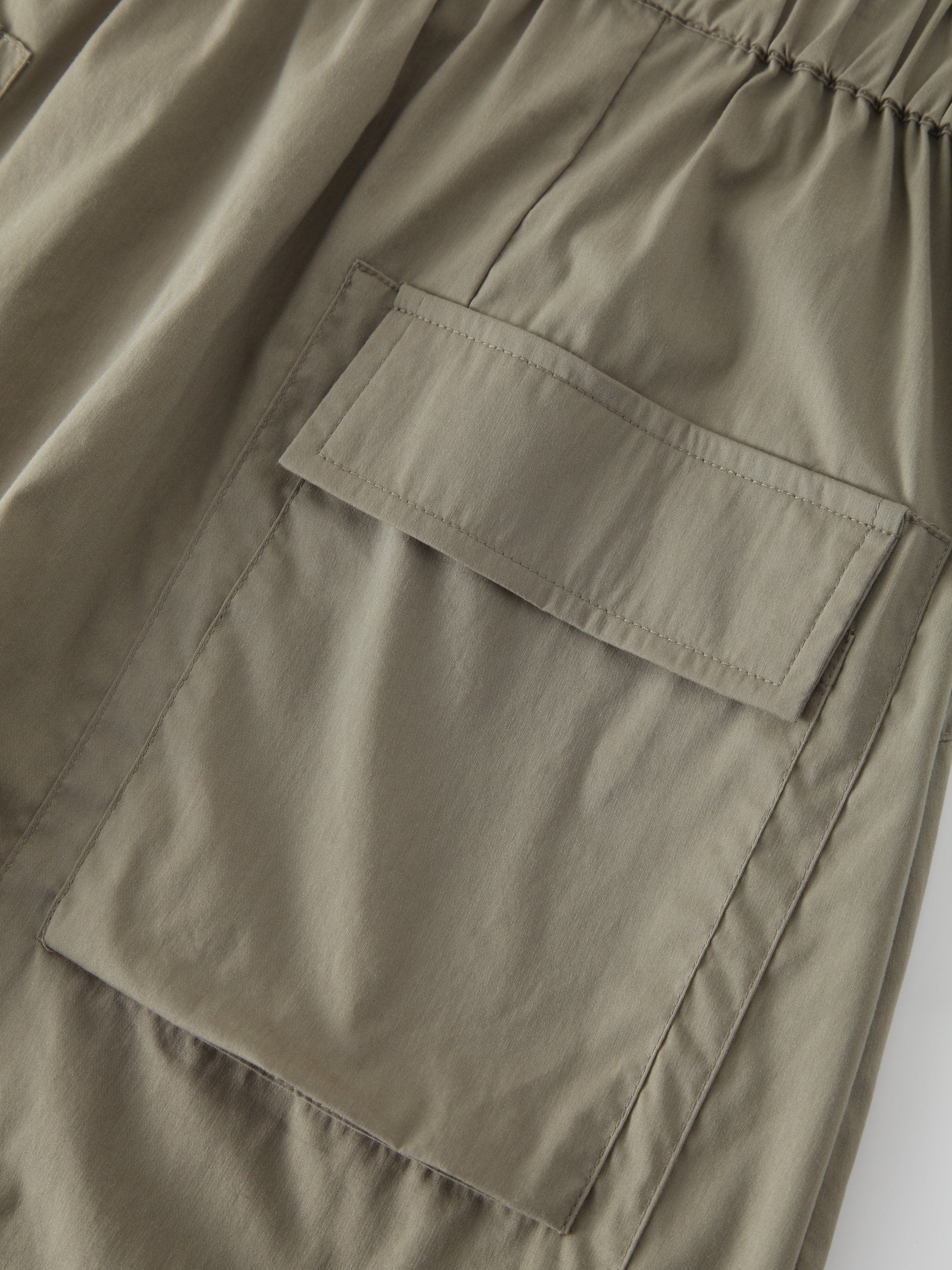 Buckle Cargo Skirt-Olive Green
