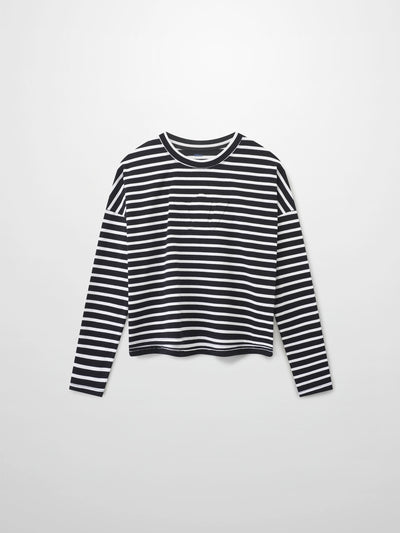 Crown Embossed T-Shirt-Black/White
