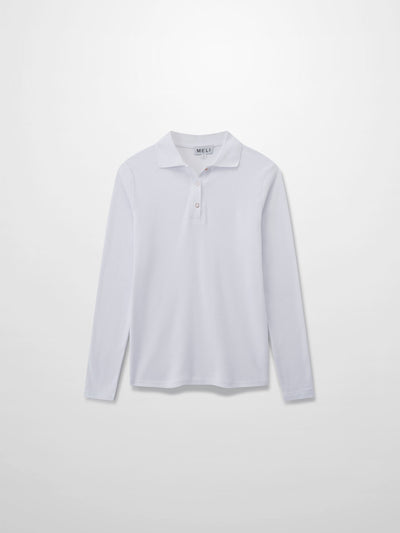Ribbed Collar T-Shirt-White