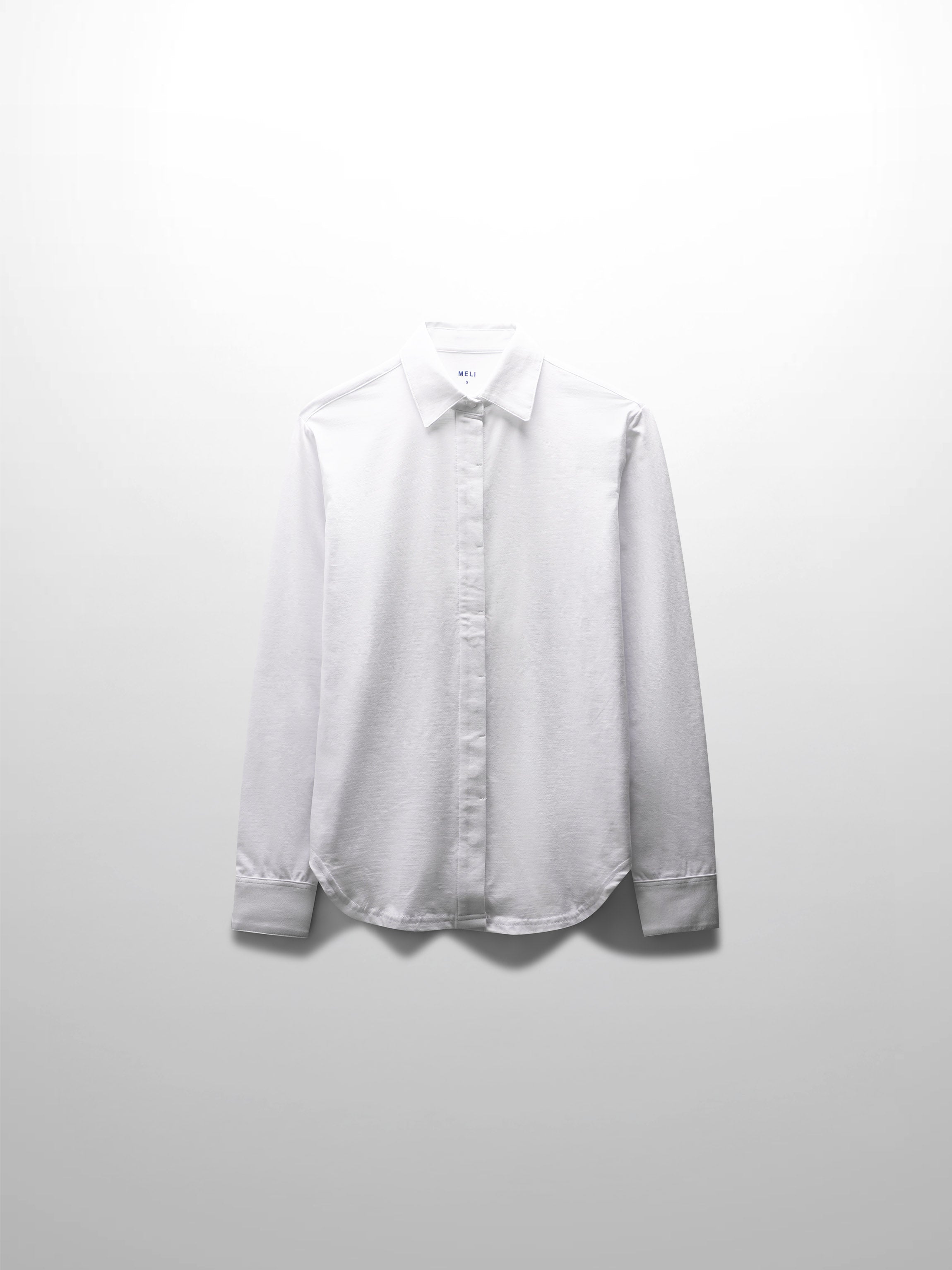 Button Down T-Shirt Blouse-White