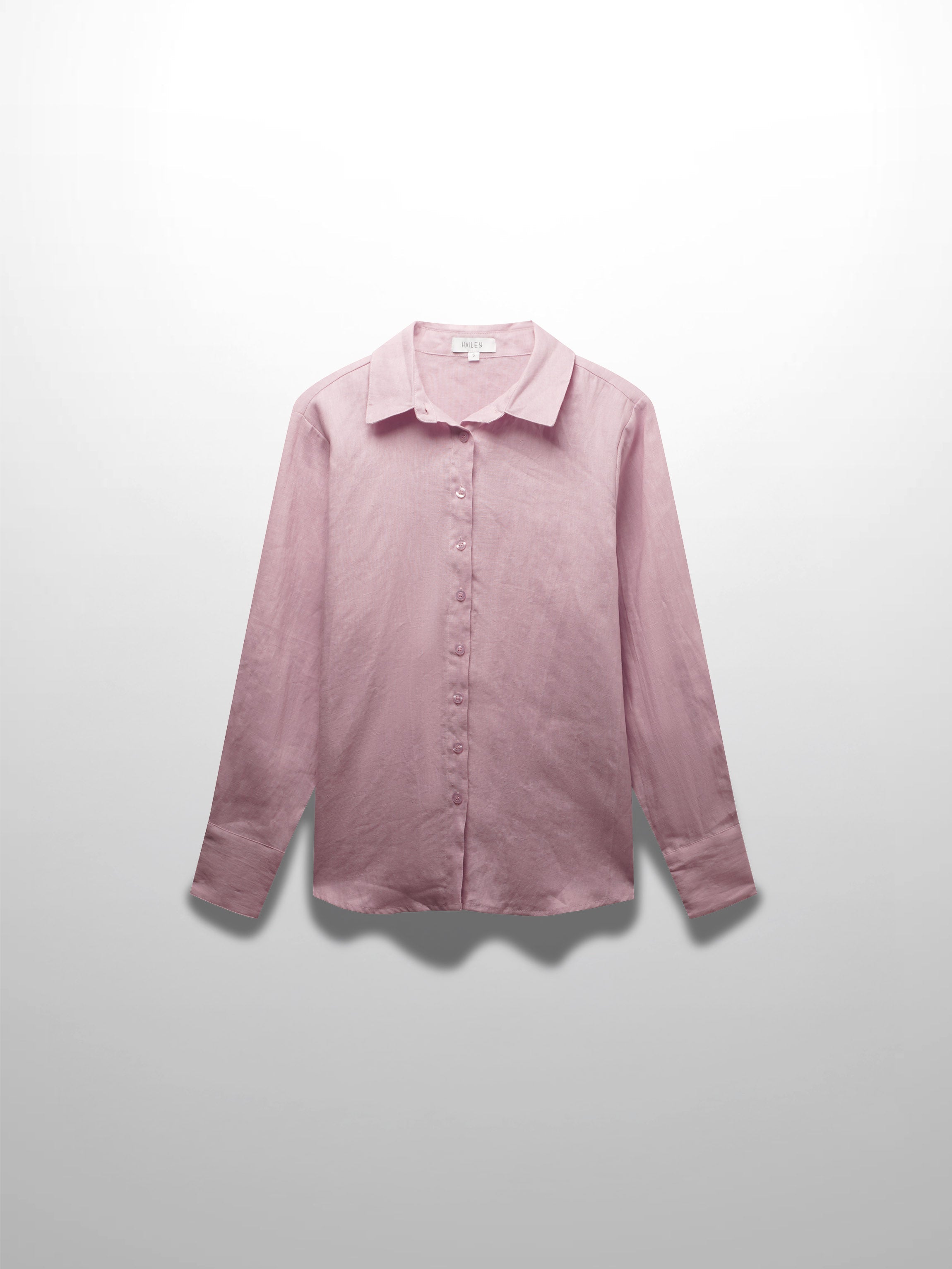 Linen Button Down Blouse-Blush