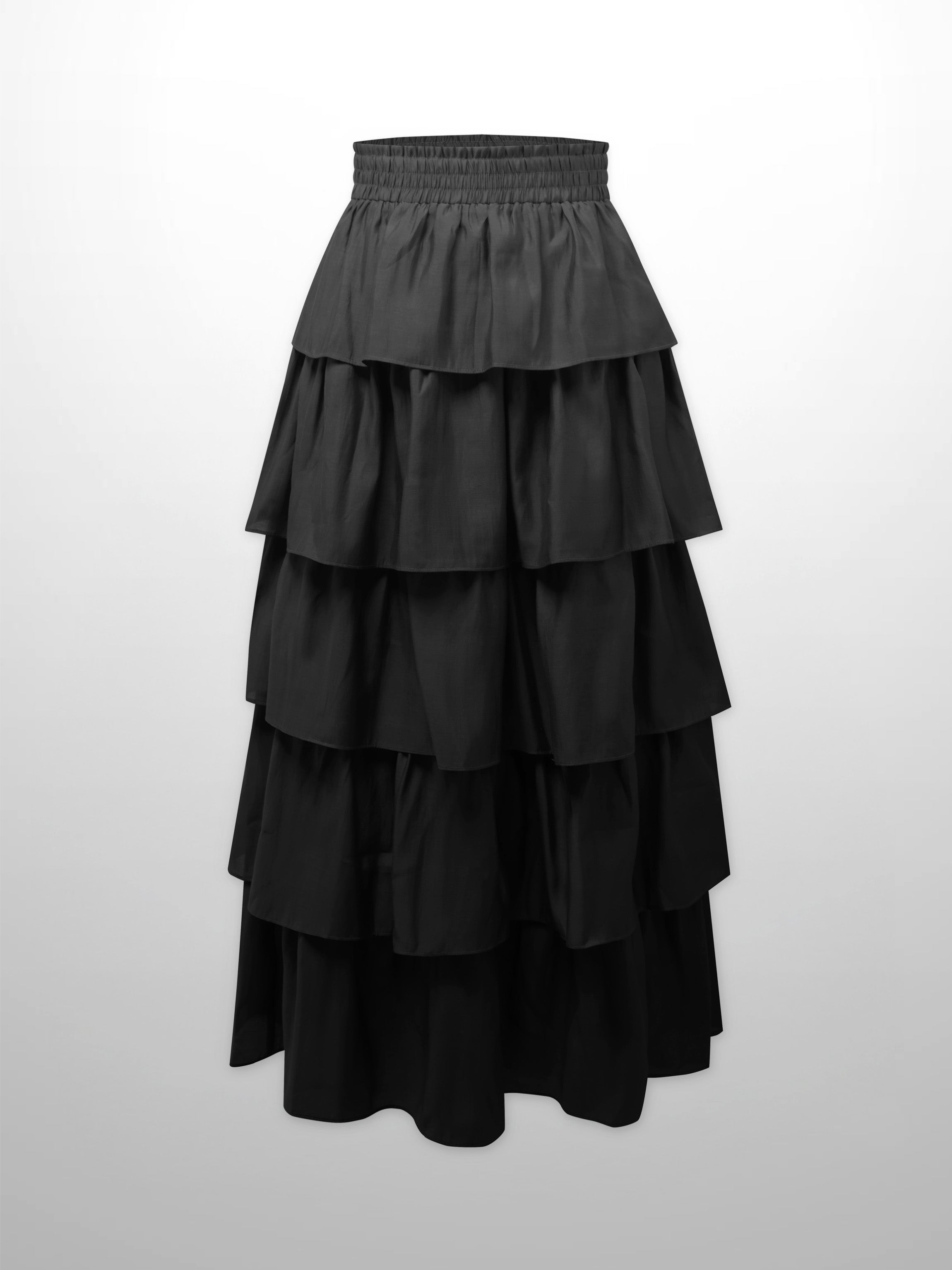 The Emme Layered Skirt-Black