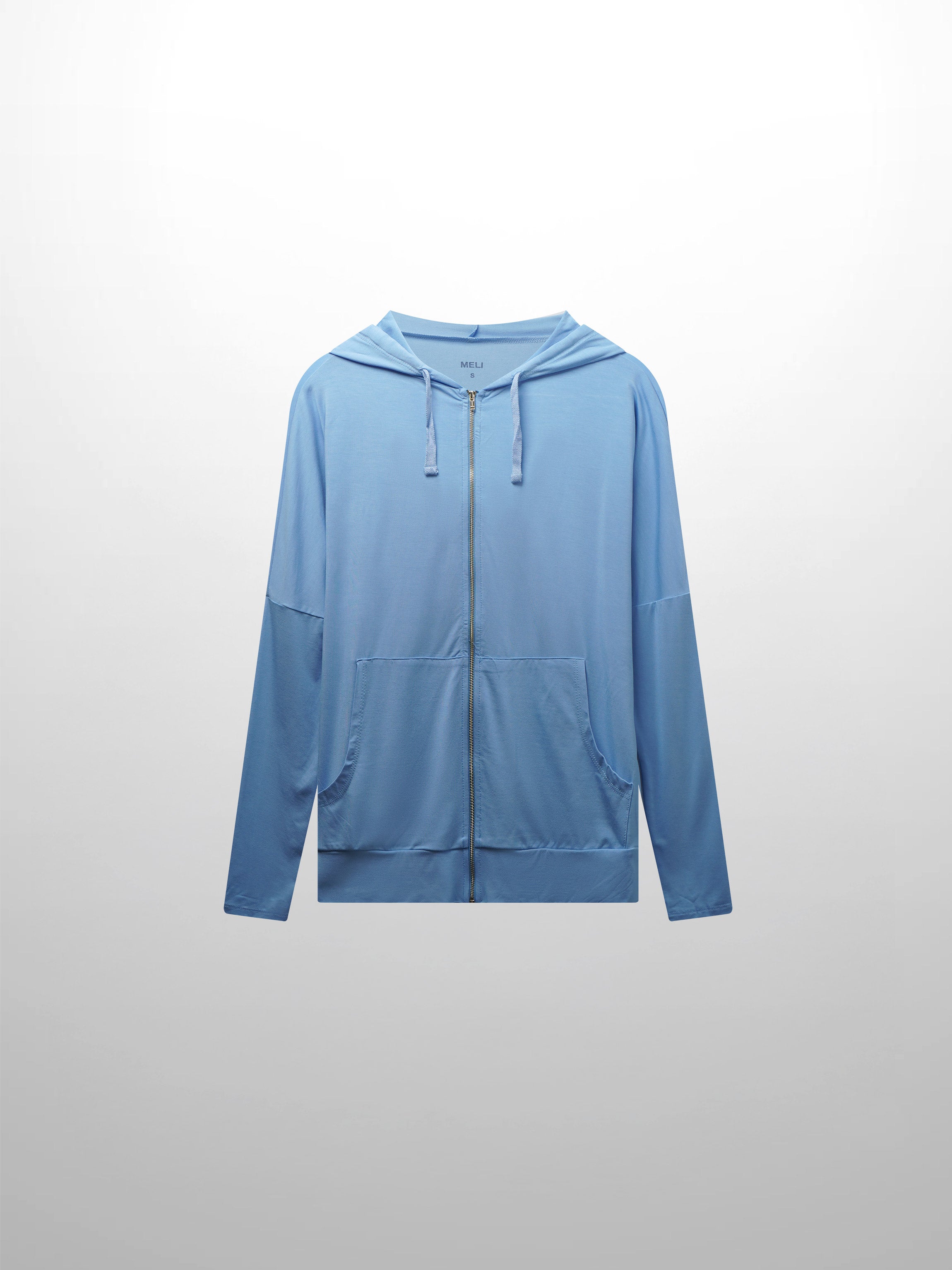 ZIP UP HOODIE-SKY BLUE