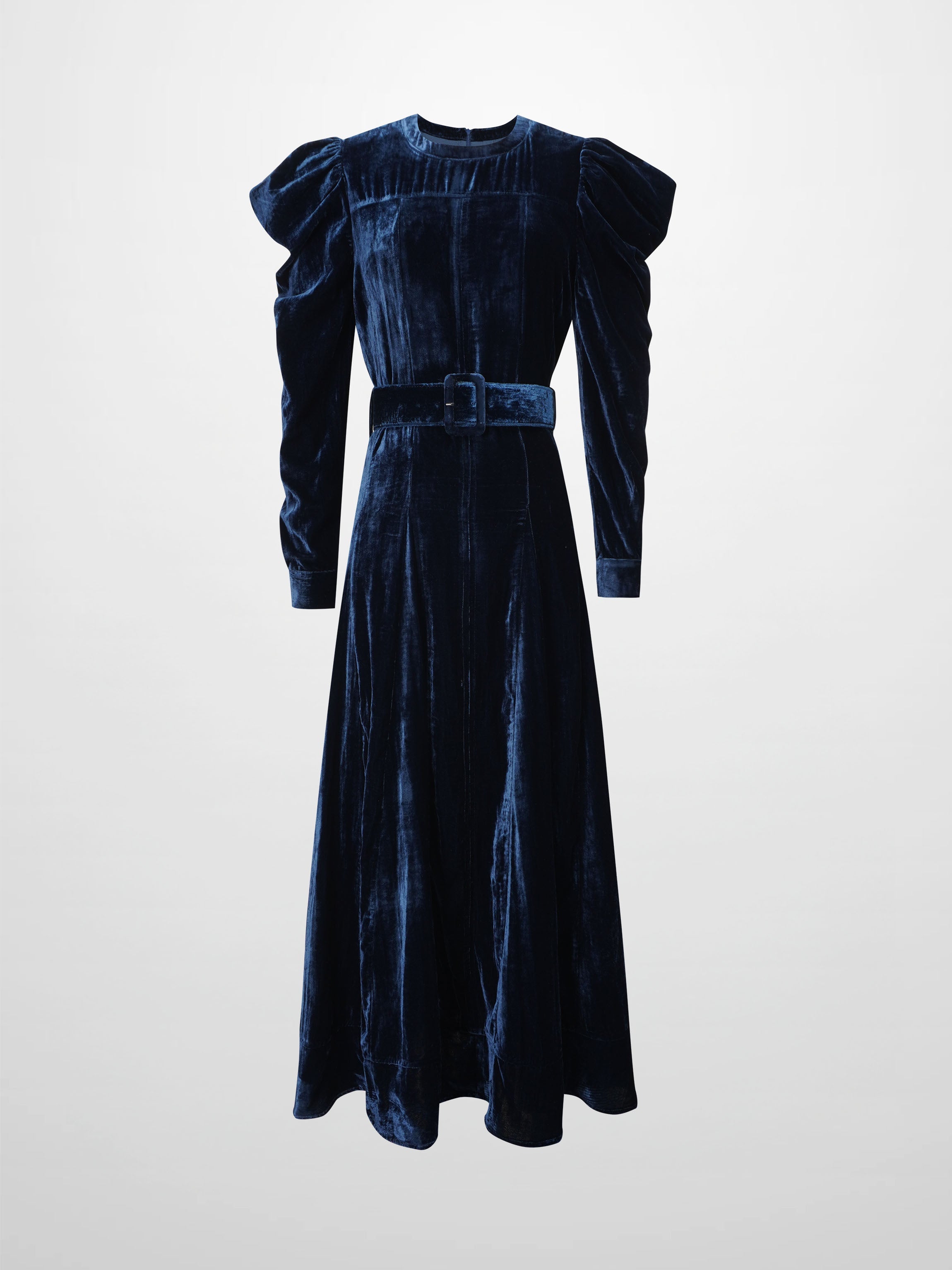 flare velvet dress Dress-Navy 22 / SR404 belle gown for toddler Kaiia exclusive bandeau cutout Bring a touch of Select size:M