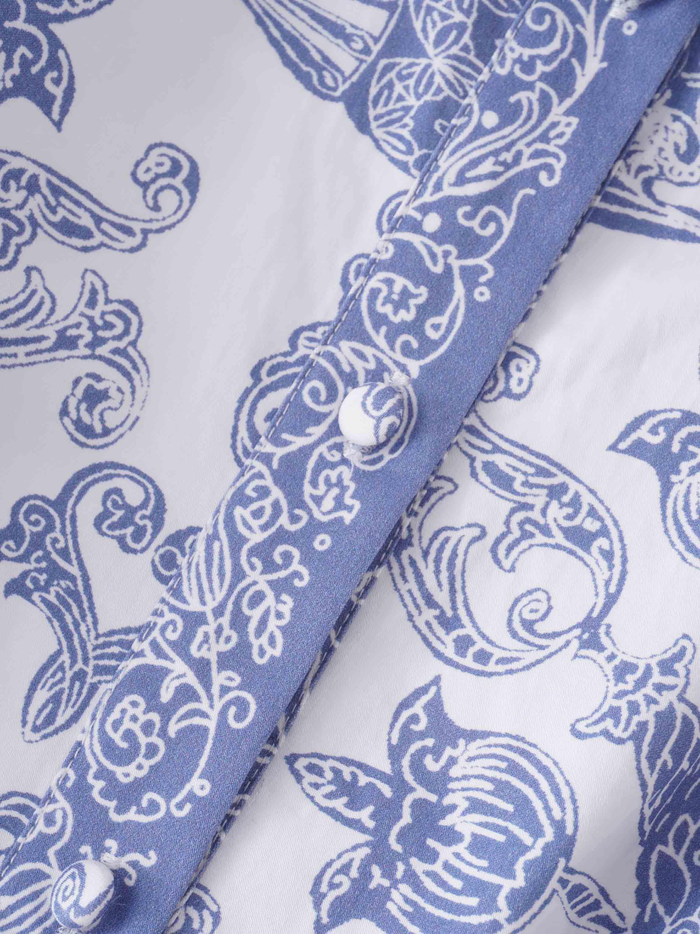 Royal Damask Dress-Blue