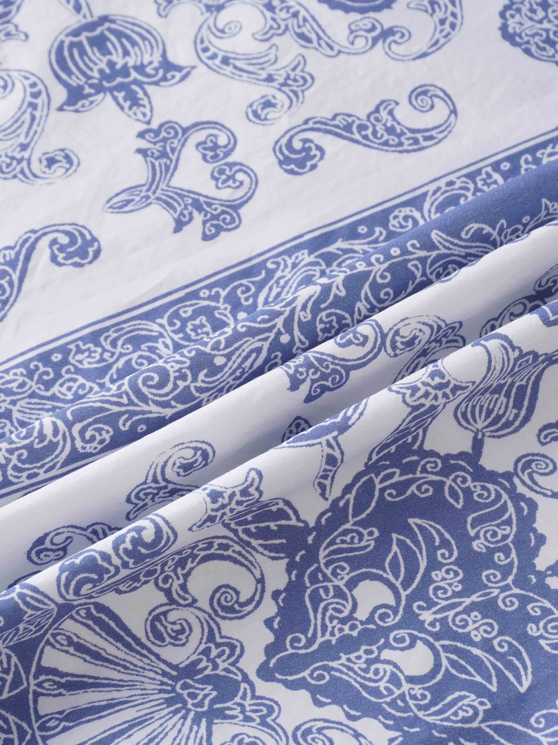 Royal Damask Dress-Blue