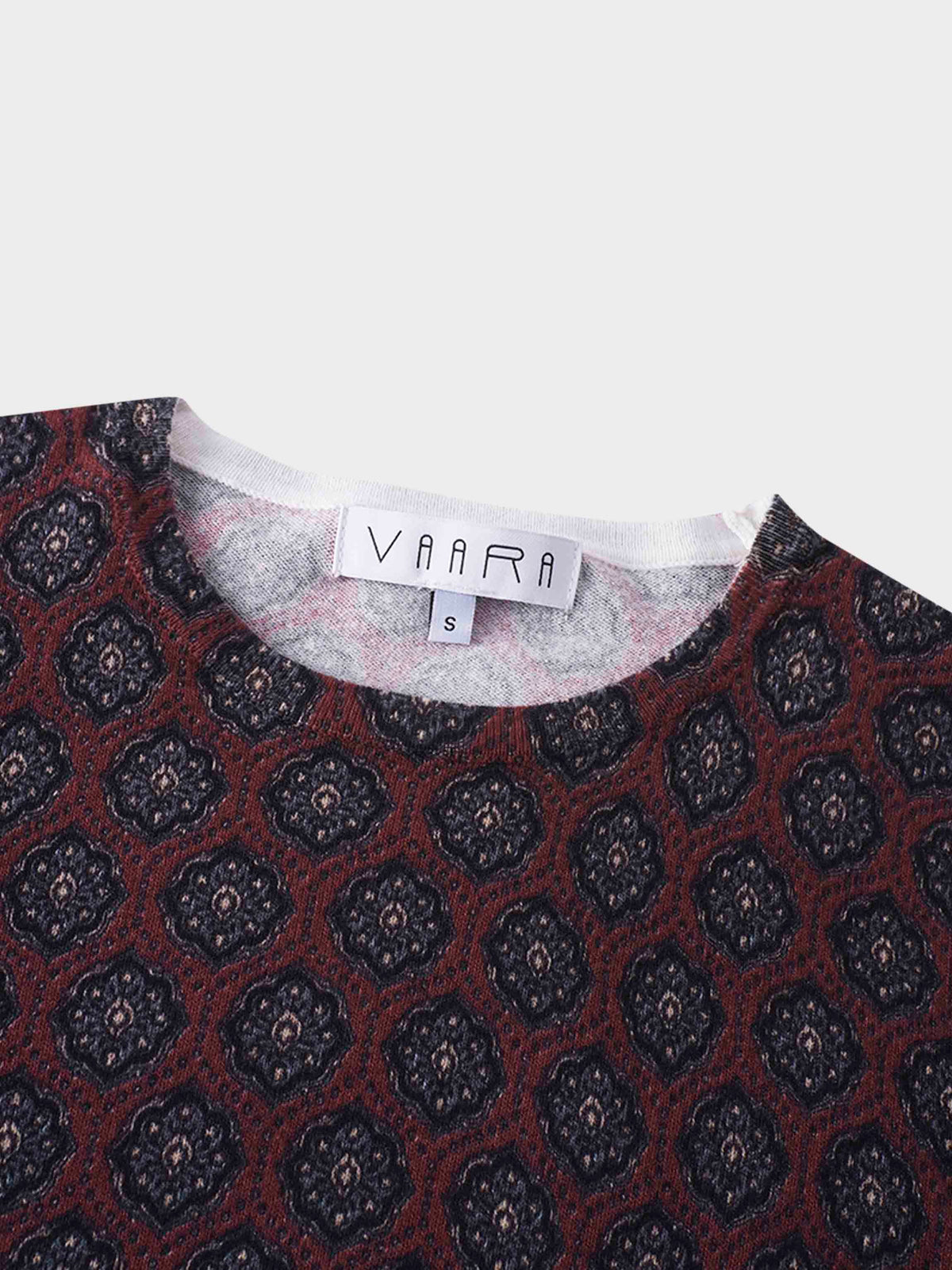 Printed Sweater-Burgundy Medallion