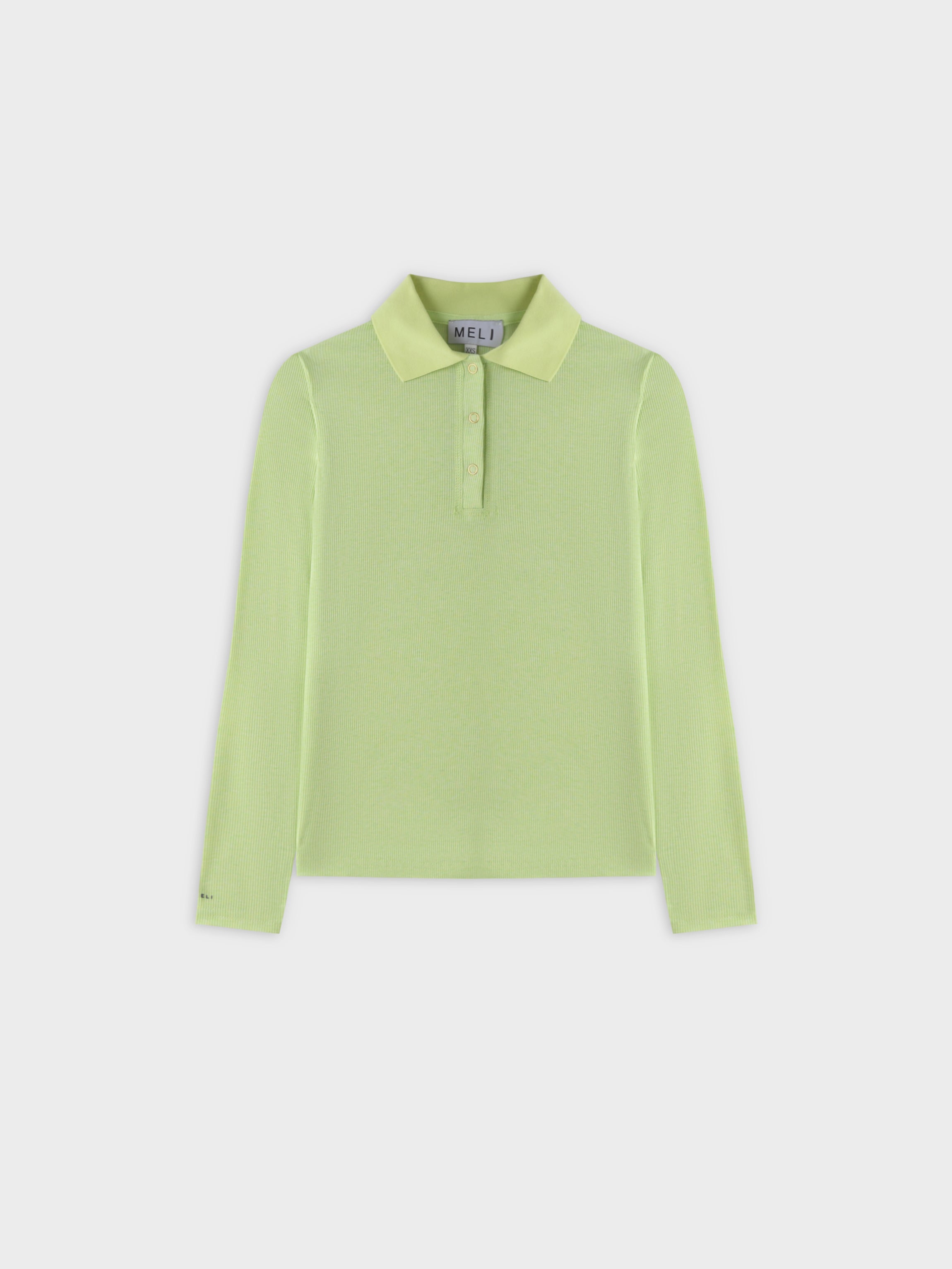 Ribbed Collar T-Shirt-Yellow