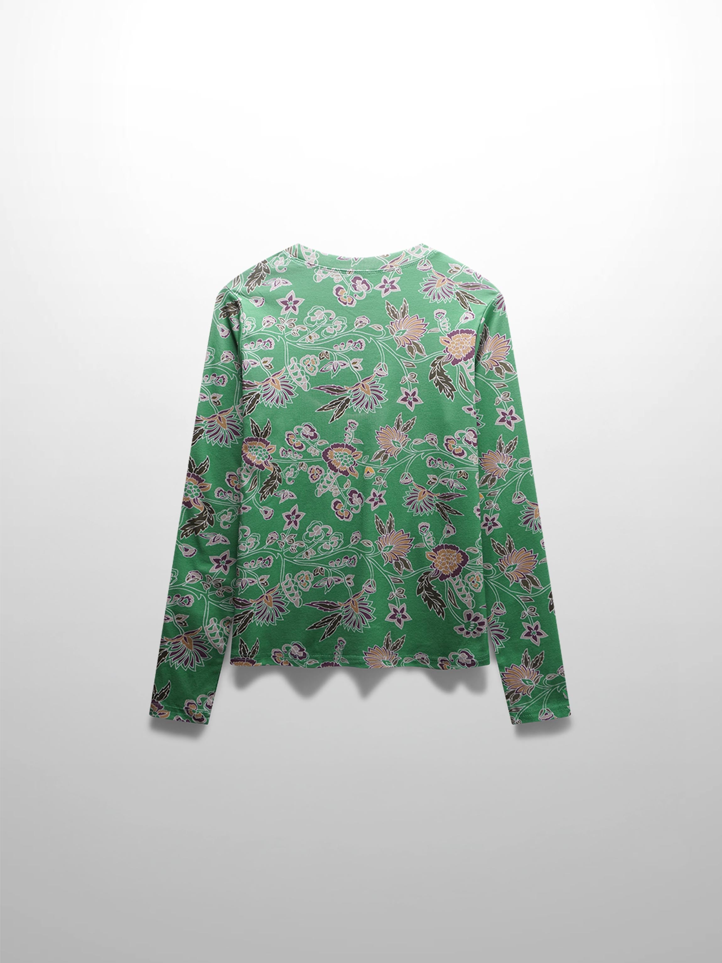 Basic Printed T-shirt-Mint Mediterranean