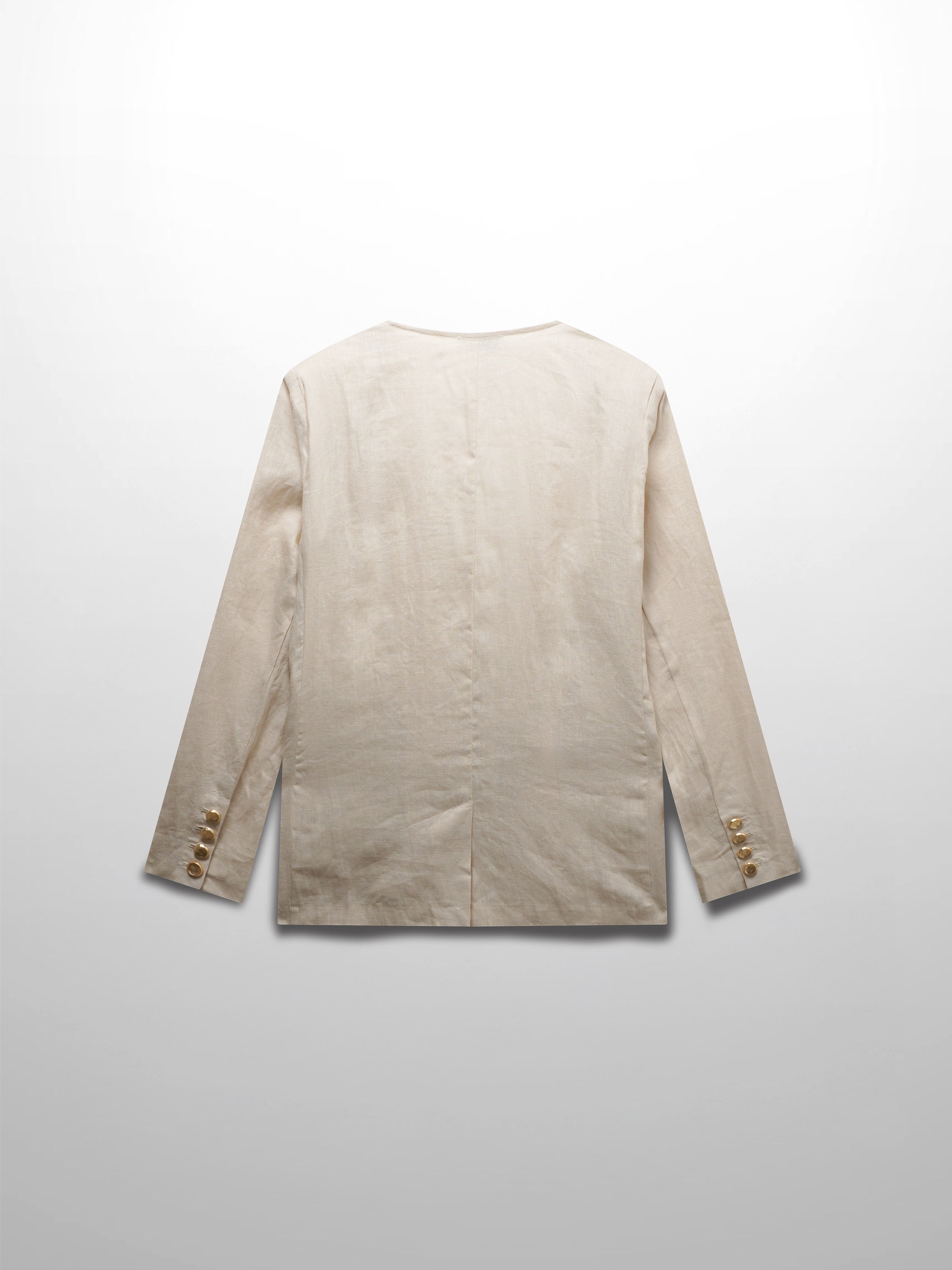 Linen Blazer-Ecru