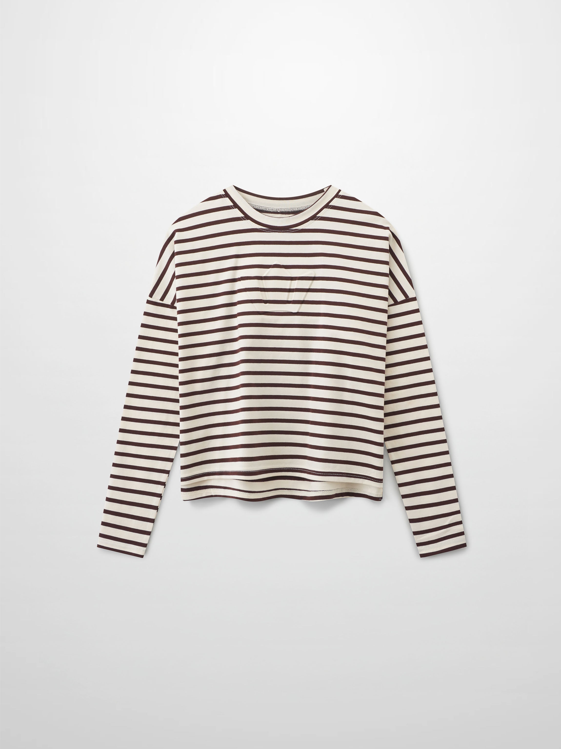Crown Embossed T-Shirt-Brown/Ivory