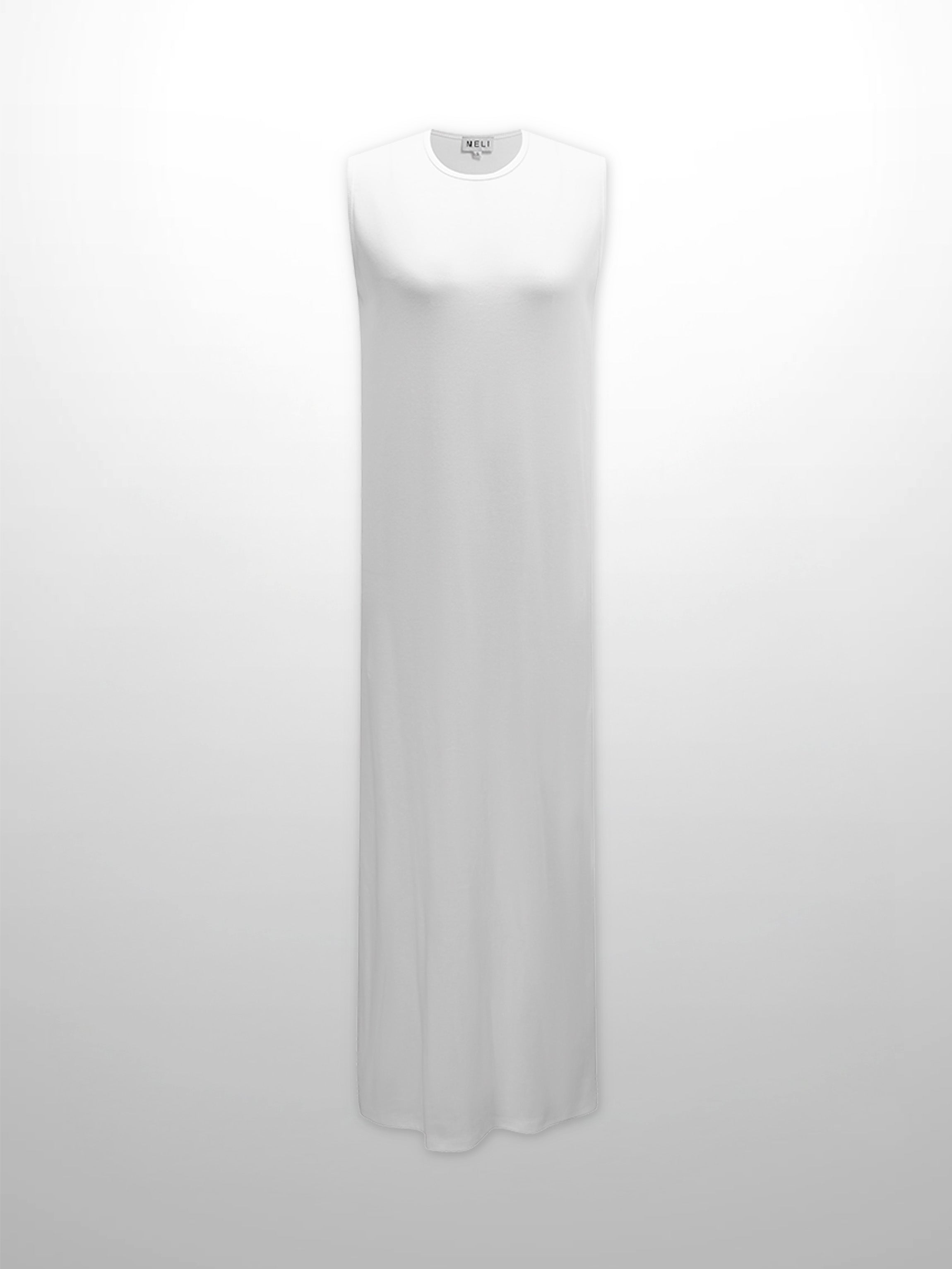 Basic T-Shirt Slip Dress-White