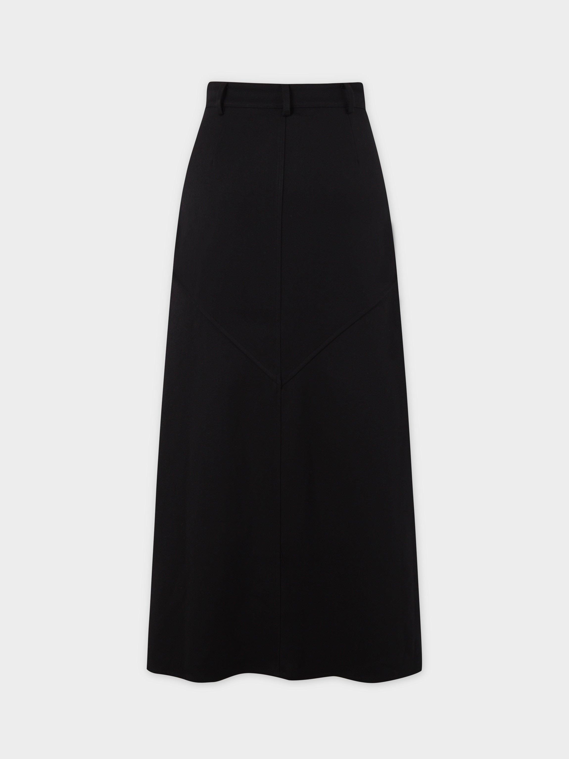 Deep V Skirt-Black